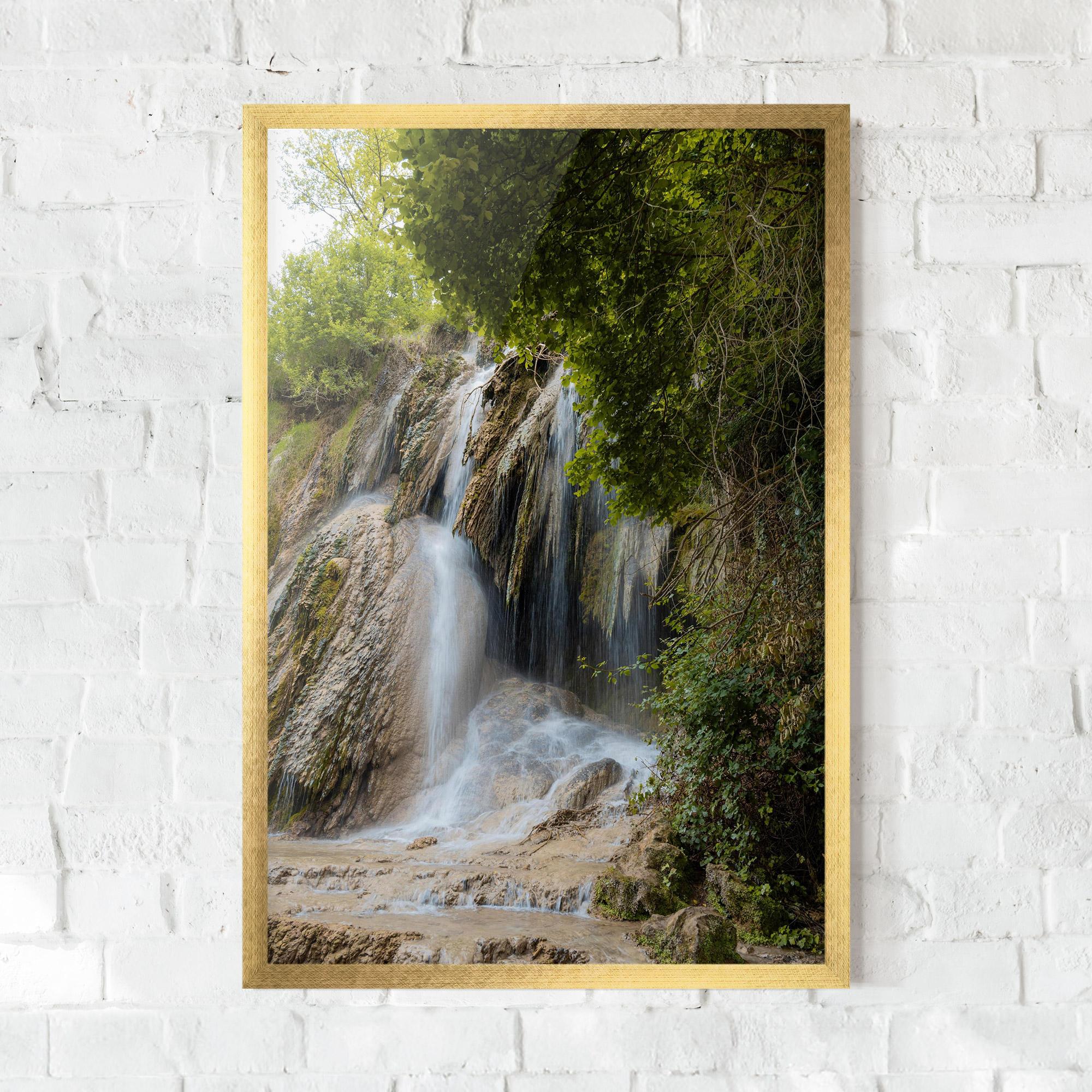 Рамкиран постер Forest Waterfall View mockup 0