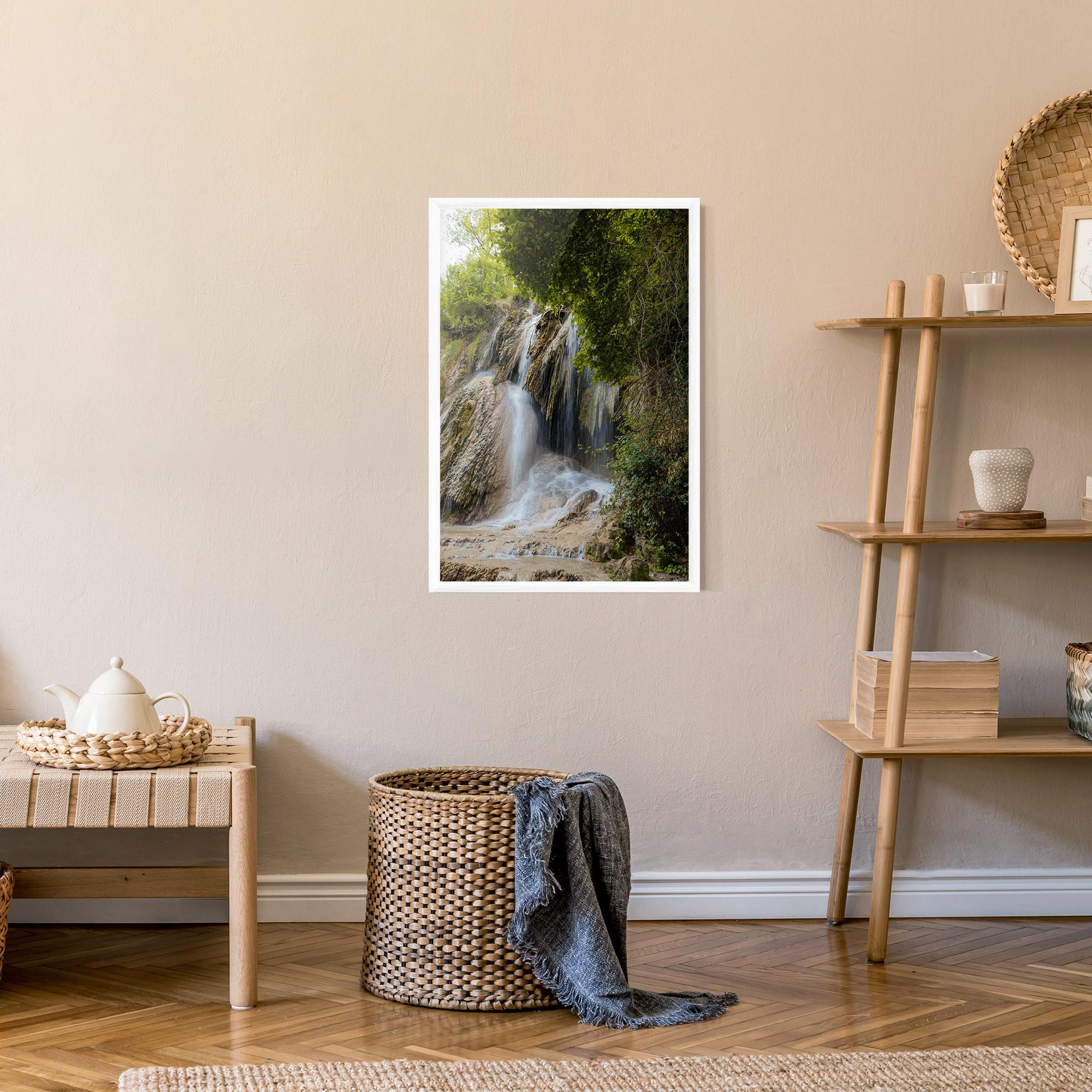 Рамкиран постер Forest Waterfall View mockup 9