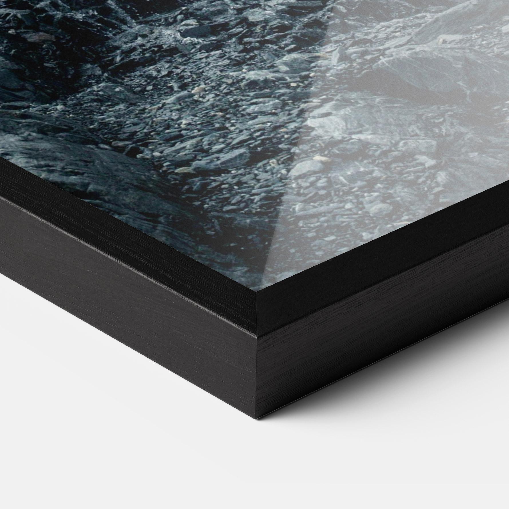 Рамкиран постер Blue Rocks Waterfall mockup 3