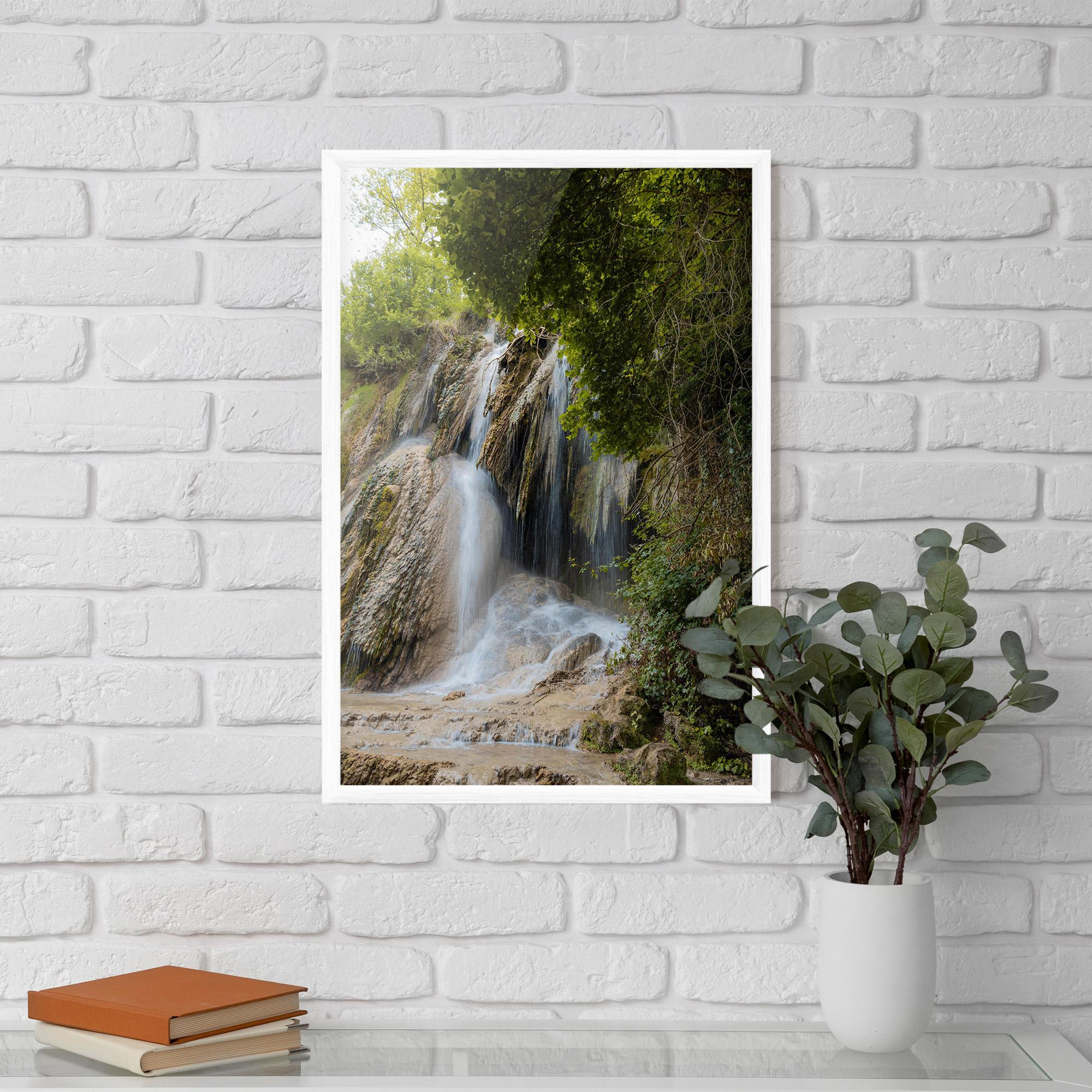 Рамкиран постер Forest Waterfall View mockup 5