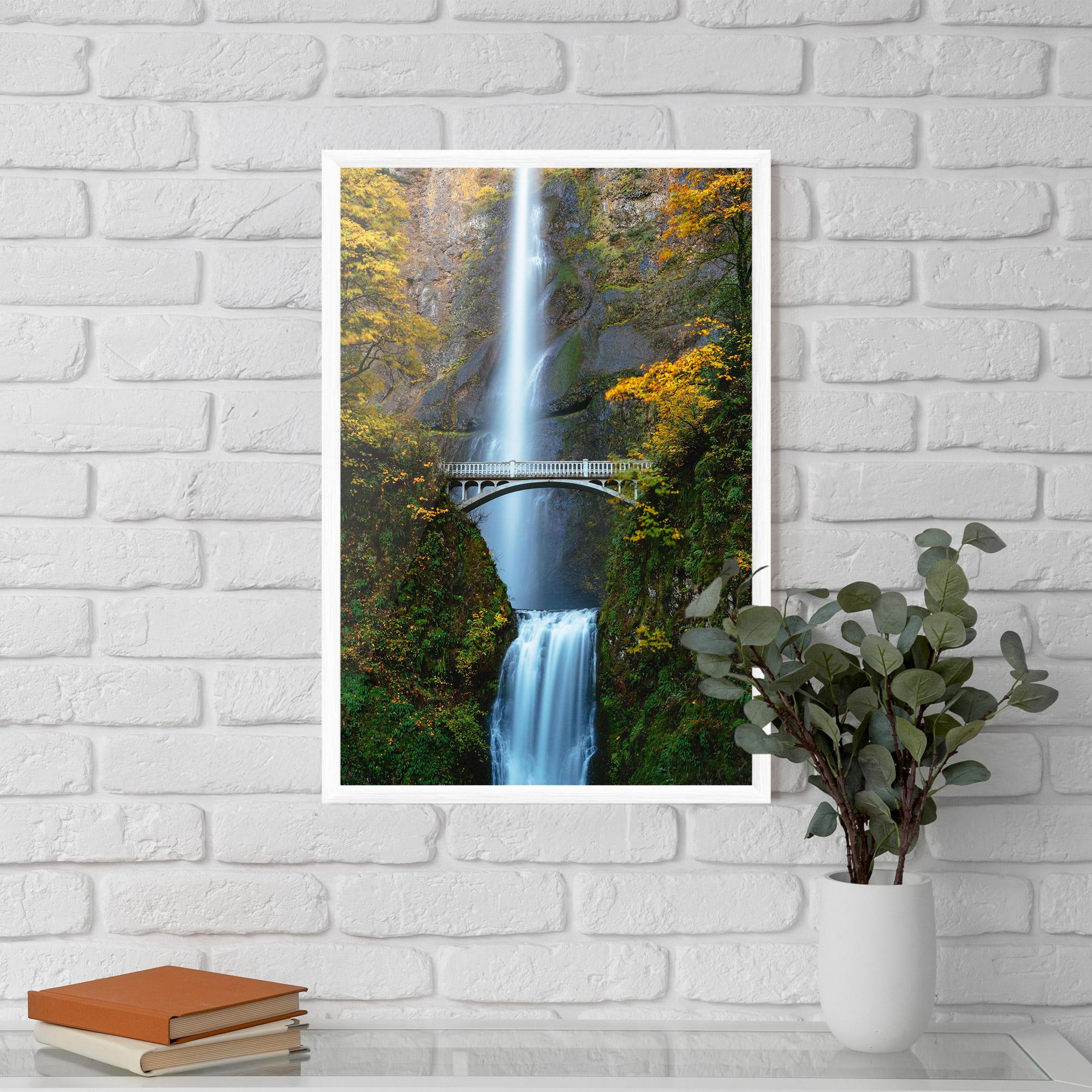 Рамкиран постер Yellow Leaves Bridge mockup 5