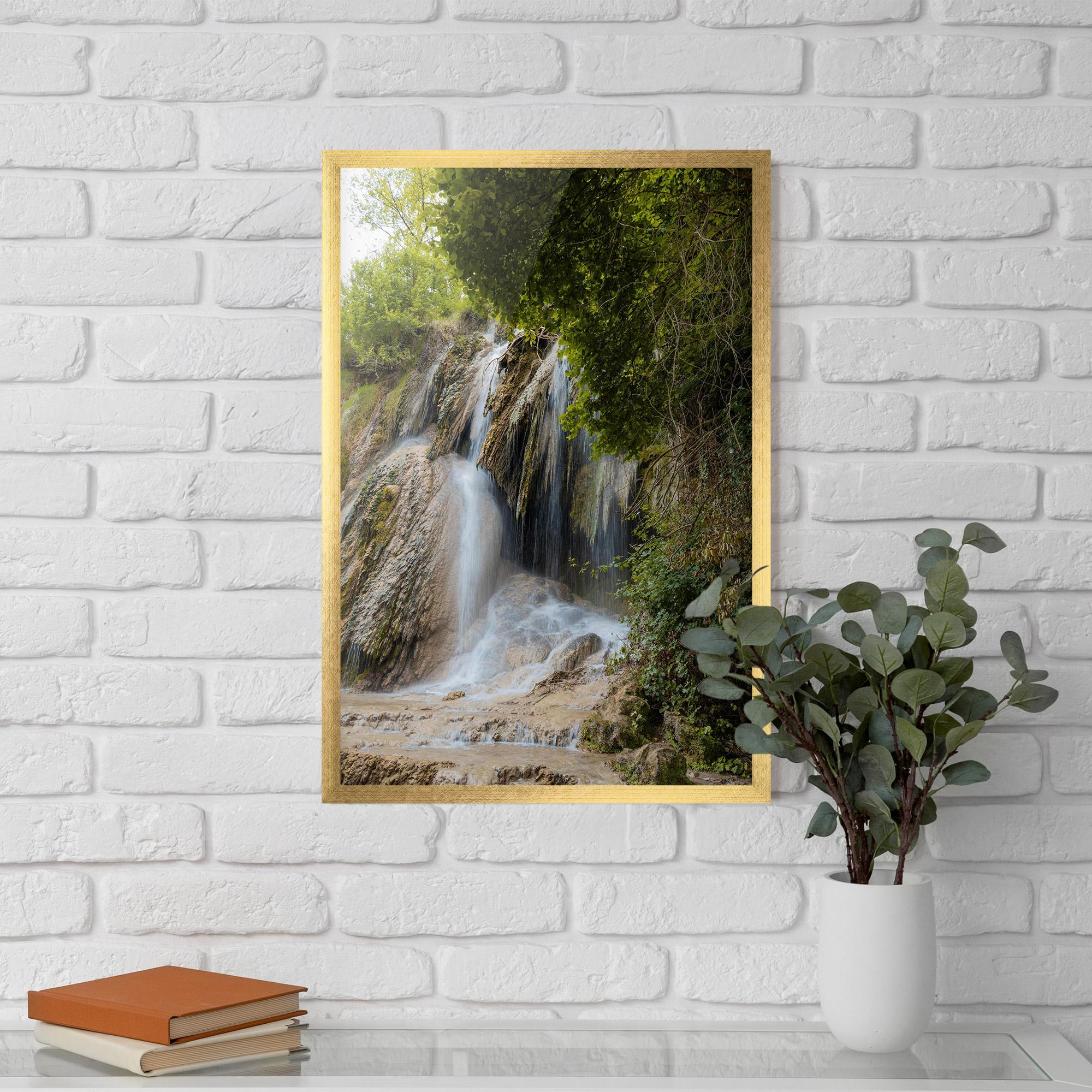 Рамкиран постер Forest Waterfall View mockup 5