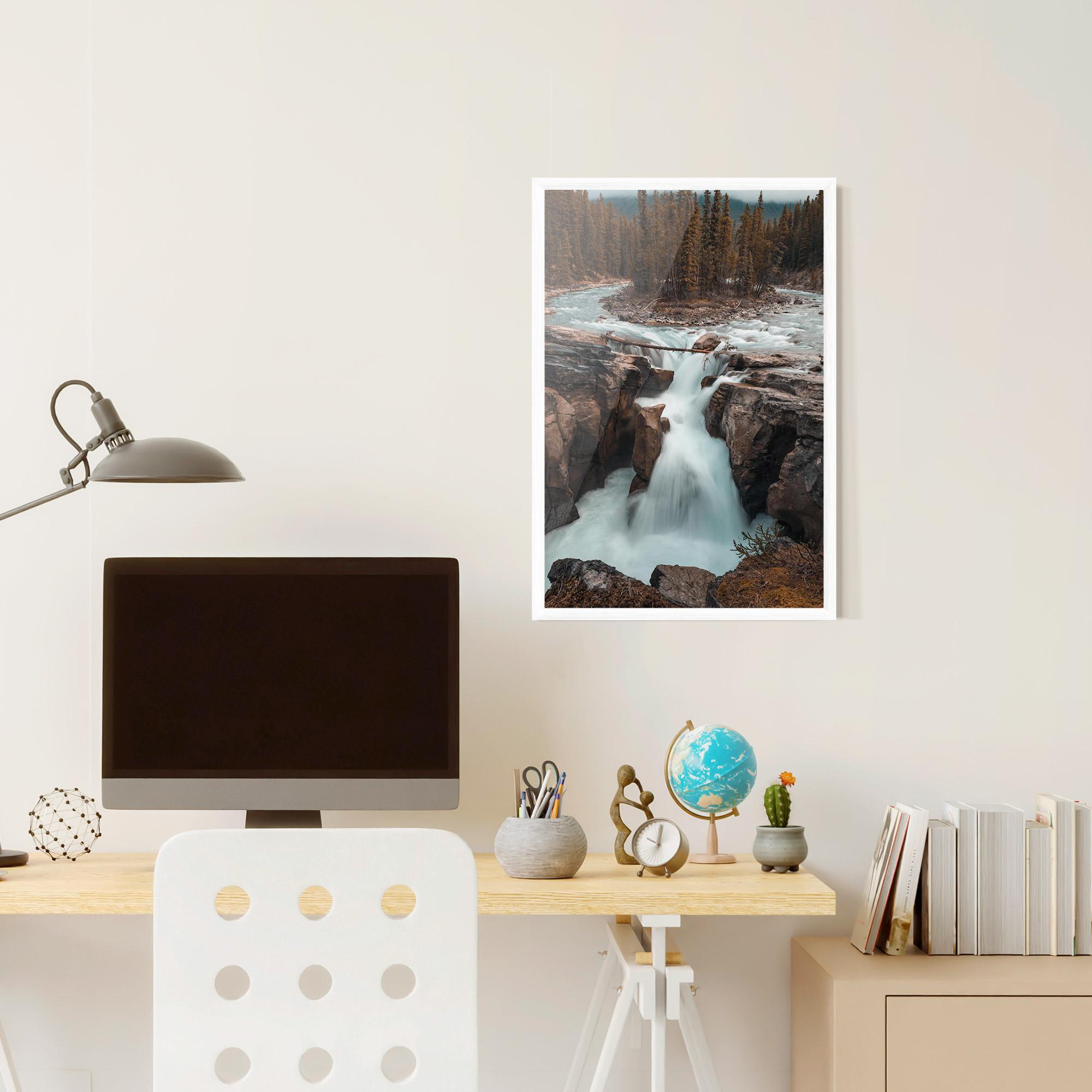 Рамкиран постер Orange Trees Waterfall mockup 6