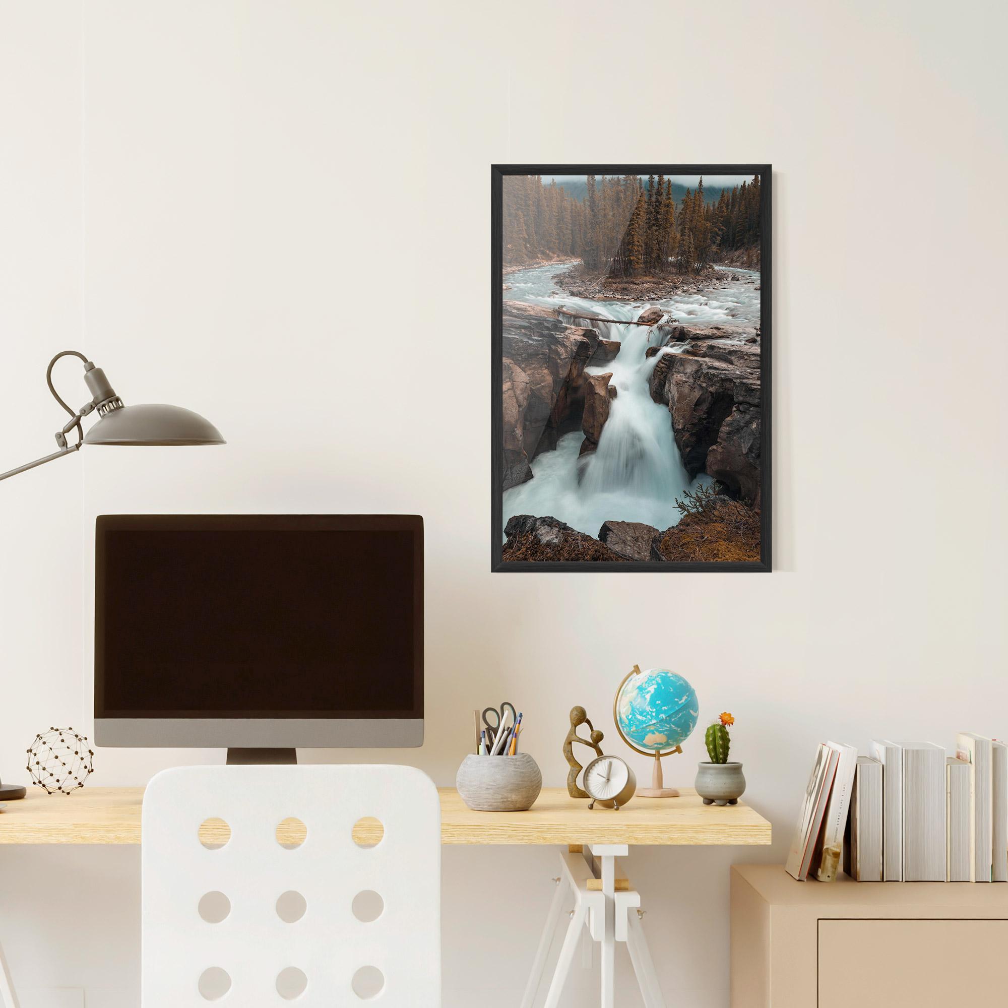 Рамкиран постер Orange Trees Waterfall mockup 6