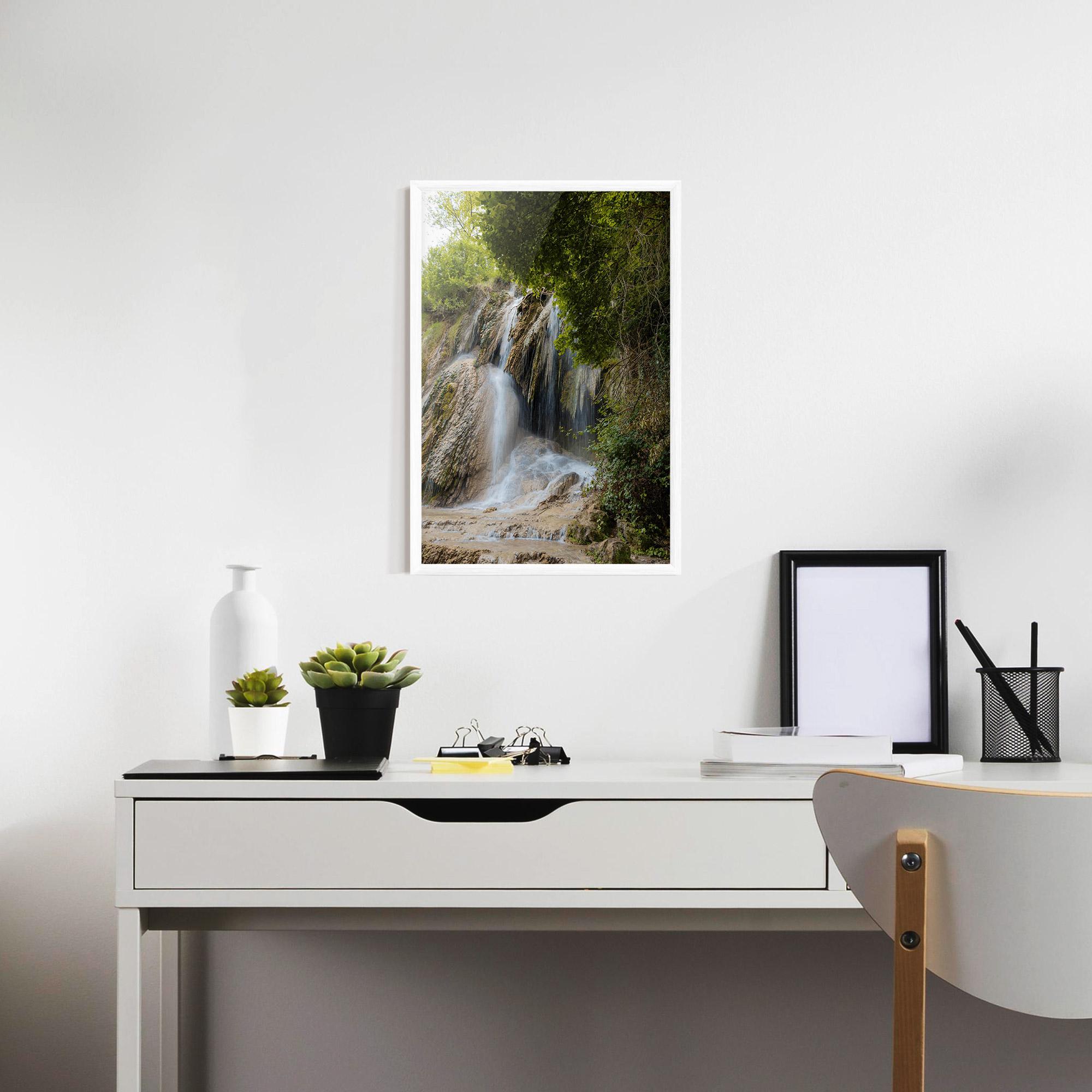 Рамкиран постер Forest Waterfall View mockup 7