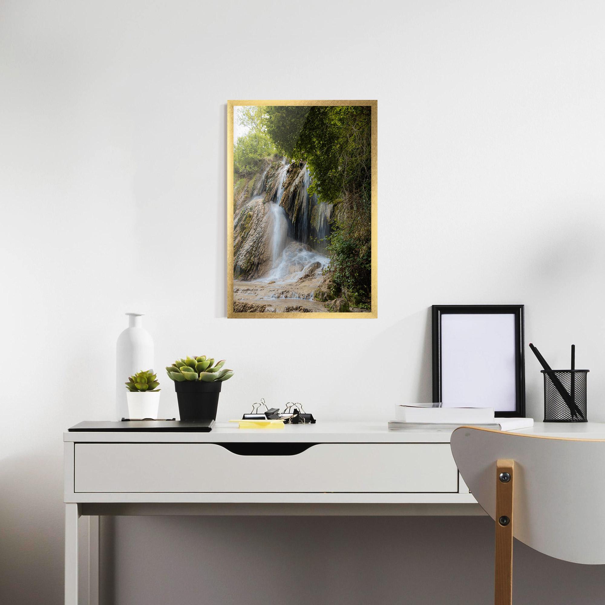 Рамкиран постер Forest Waterfall View mockup 7