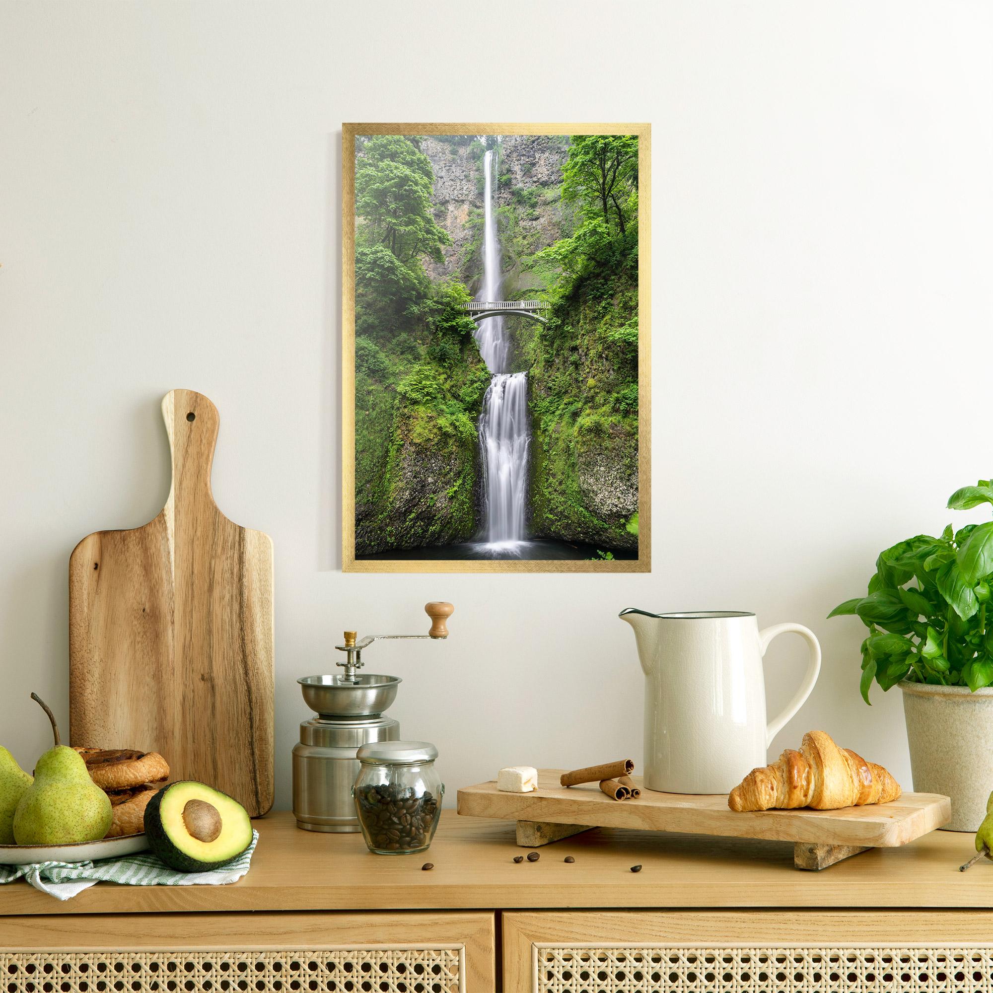 Рамкиран постер Green Leaves Bridge View mockup 8