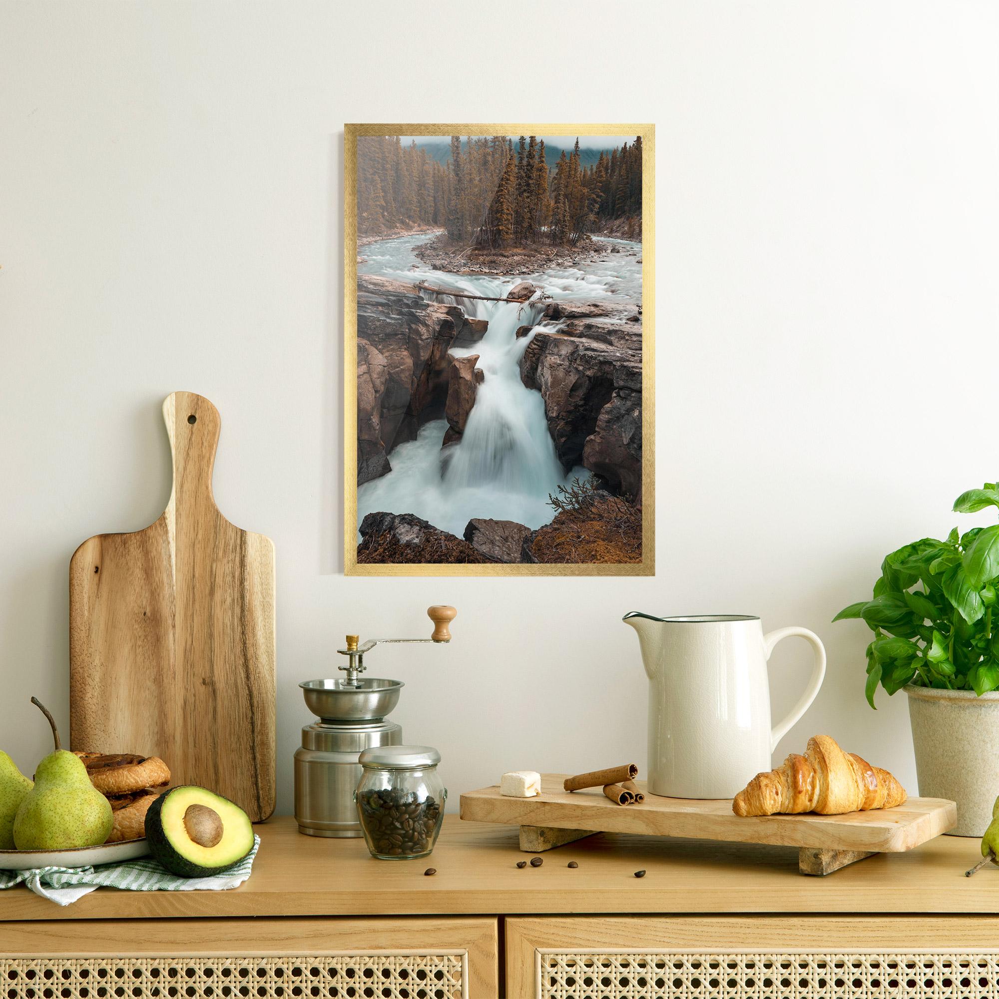 Рамкиран постер Orange Trees Waterfall mockup 8