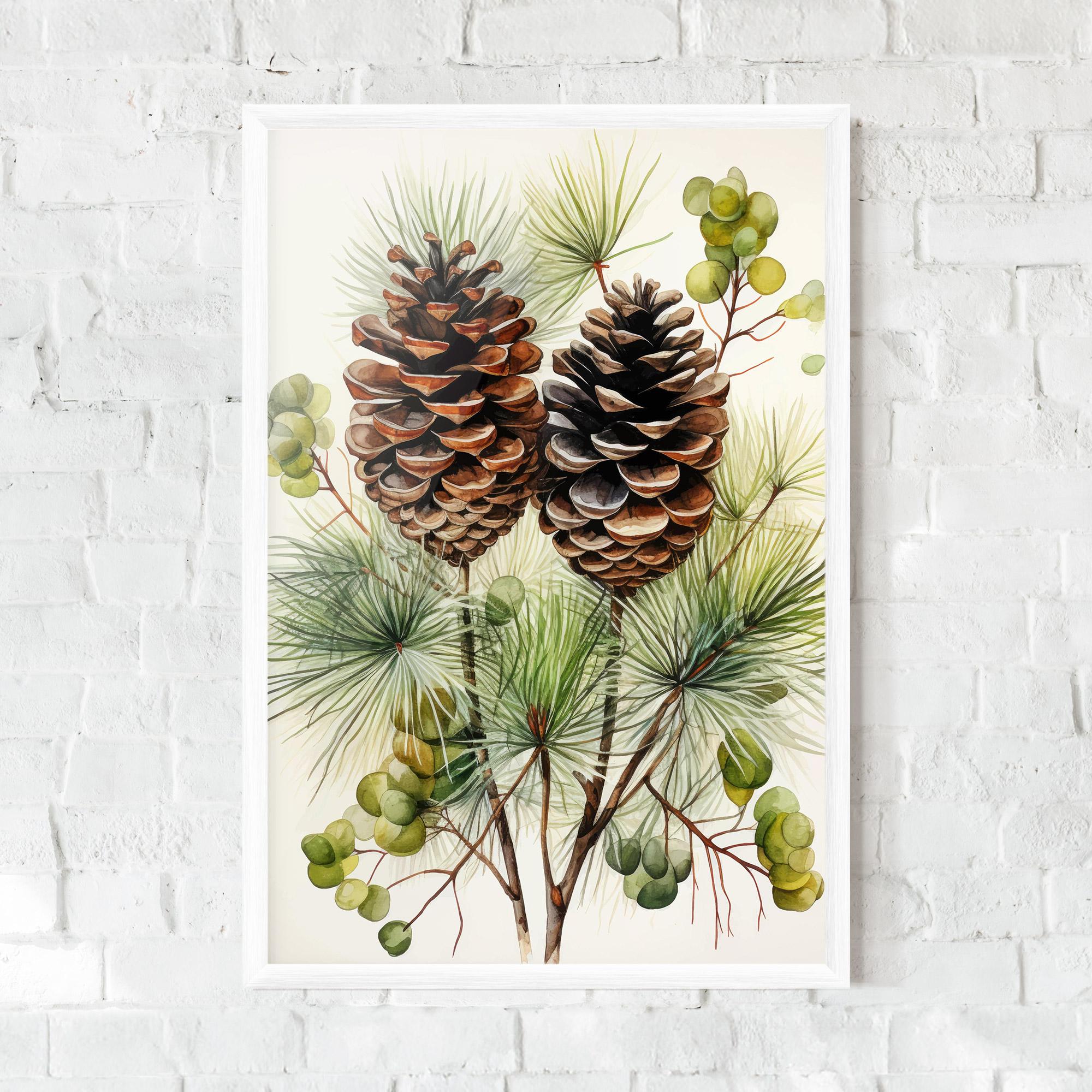 Рамкиран постер Brown Cones mockup 0