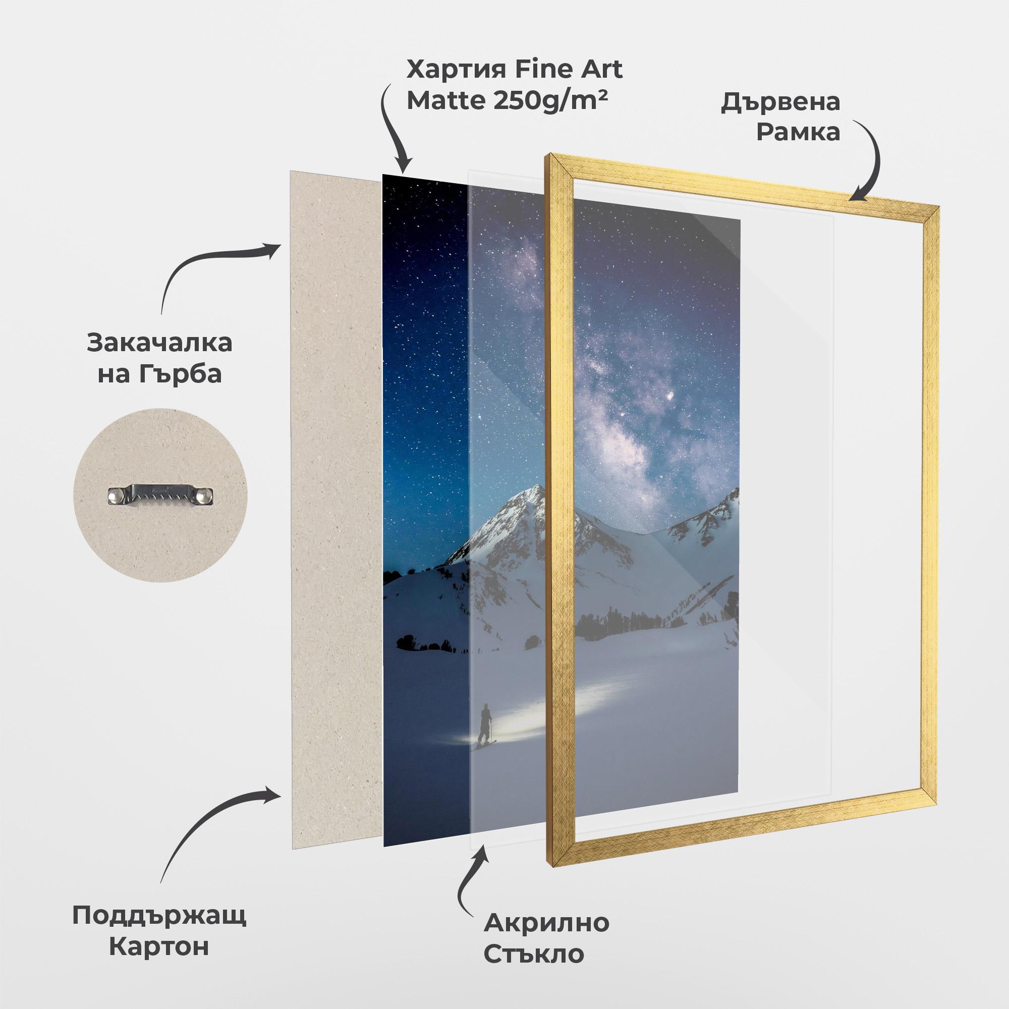 Рамкиран постер Pretty Sky Winter mockup 1