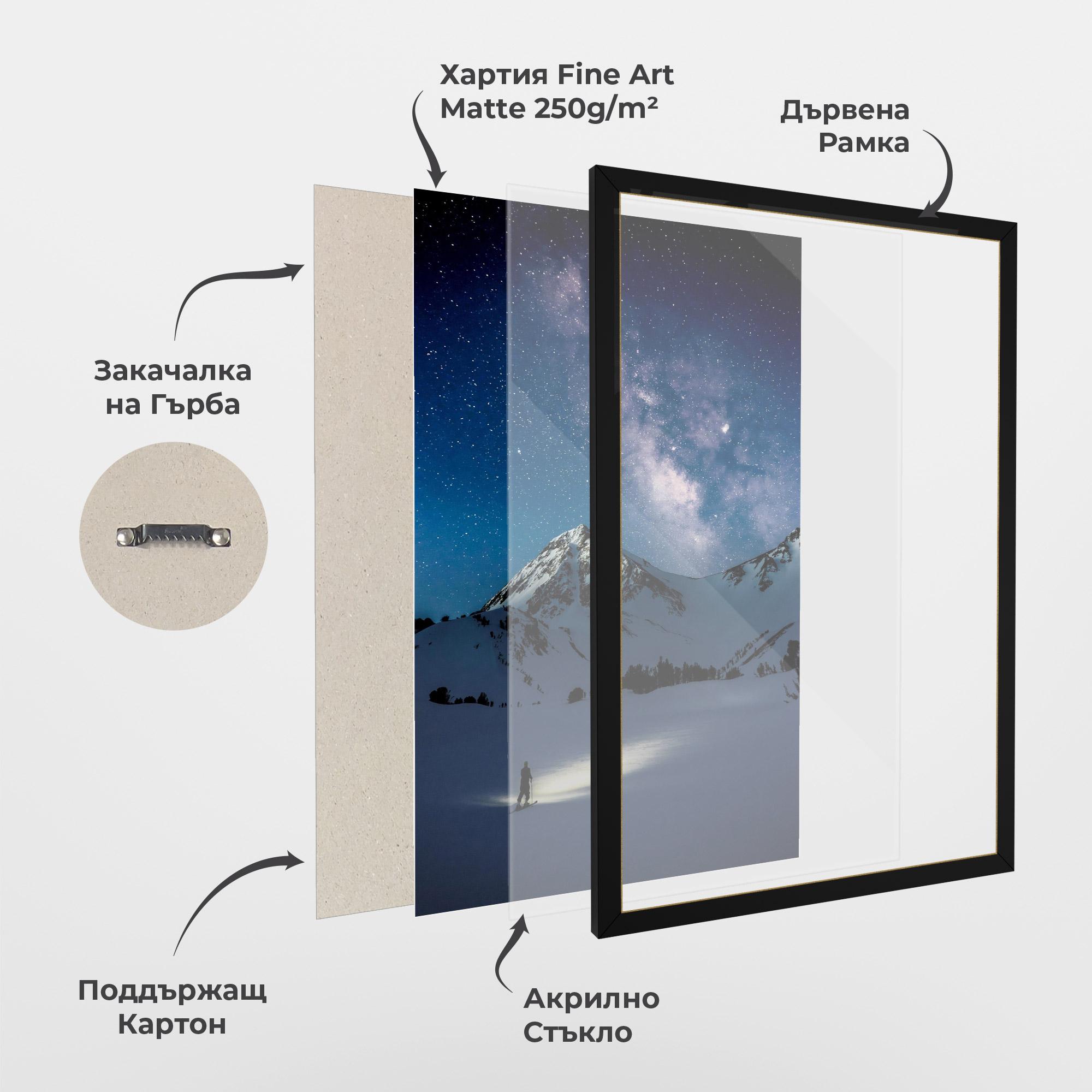 Рамкиран постер Pretty Sky Winter mockup 1