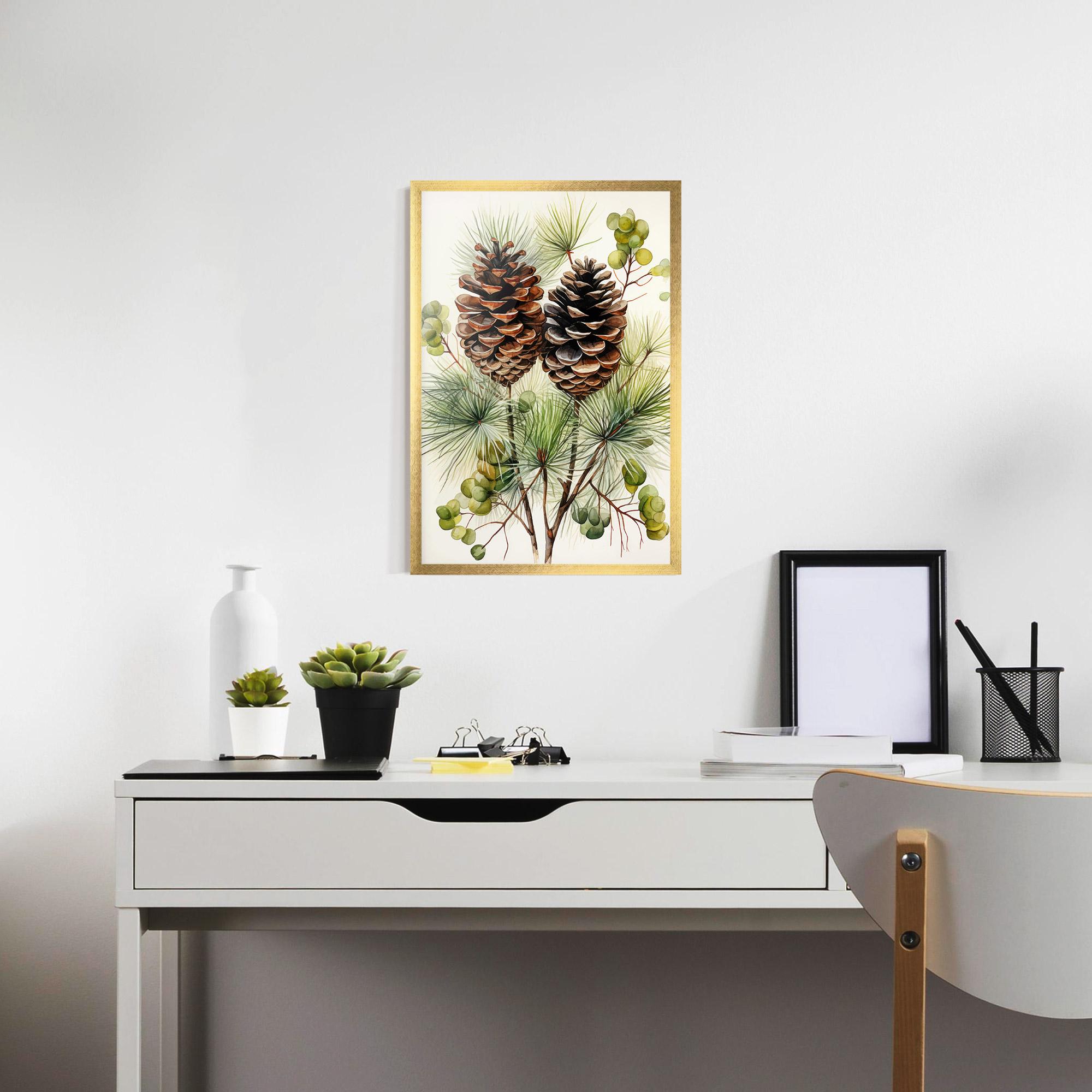 Рамкиран постер Brown Cones mockup 7