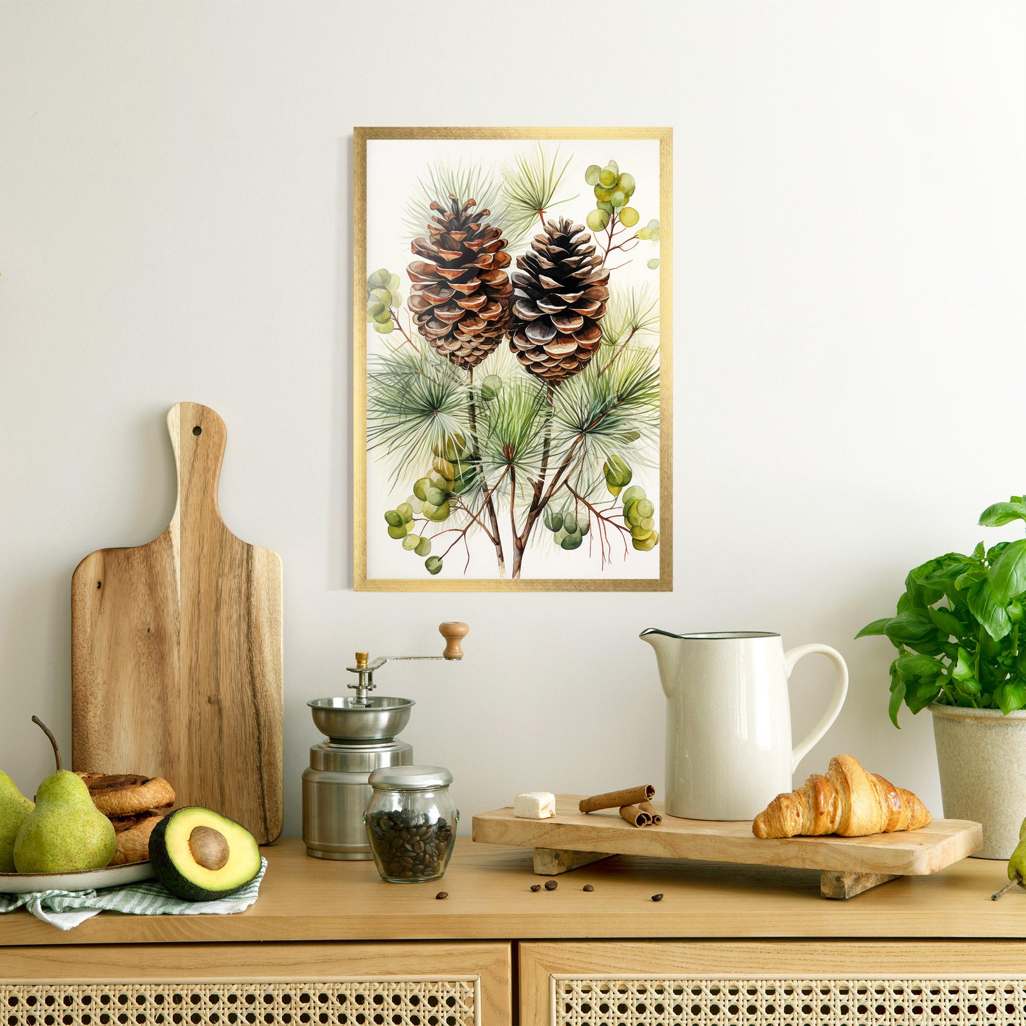 Рамкиран постер Brown Cones mockup 8