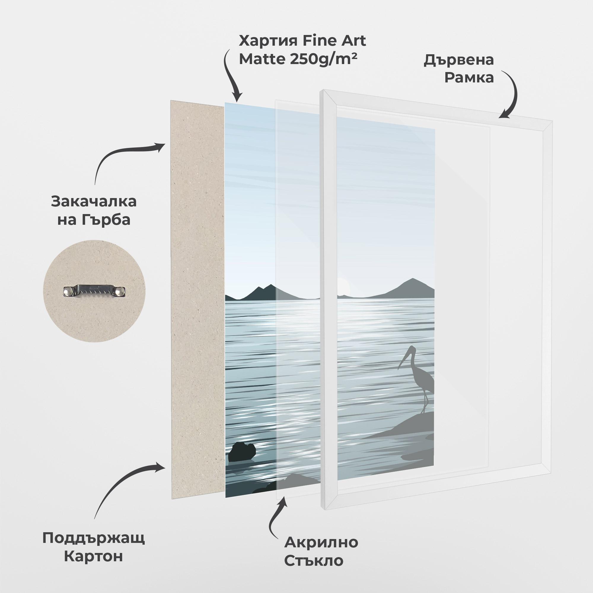 Рамкиран постер Sparkling_lake_view mockup 1