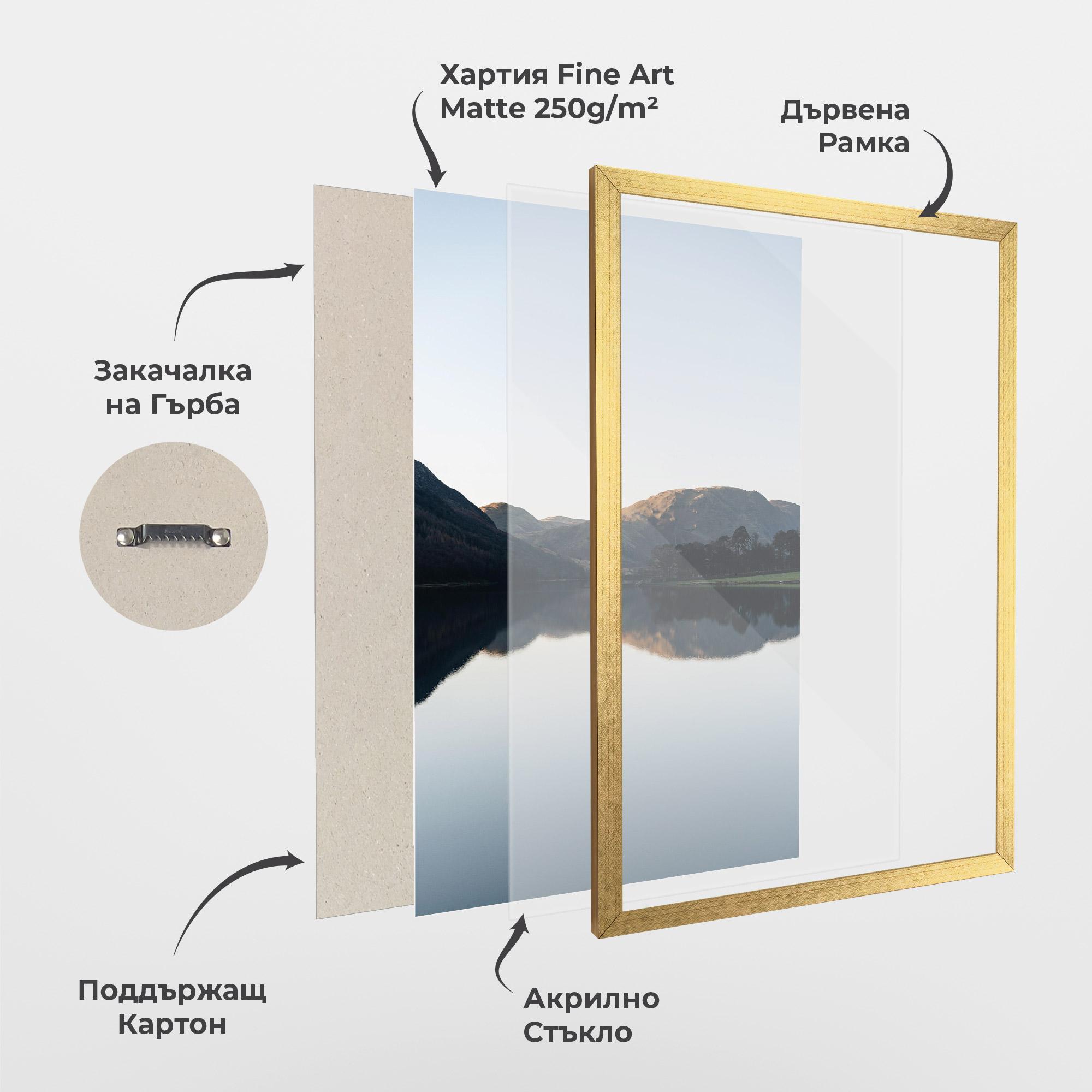 Рамкиран постер Nice Lake mockup 1