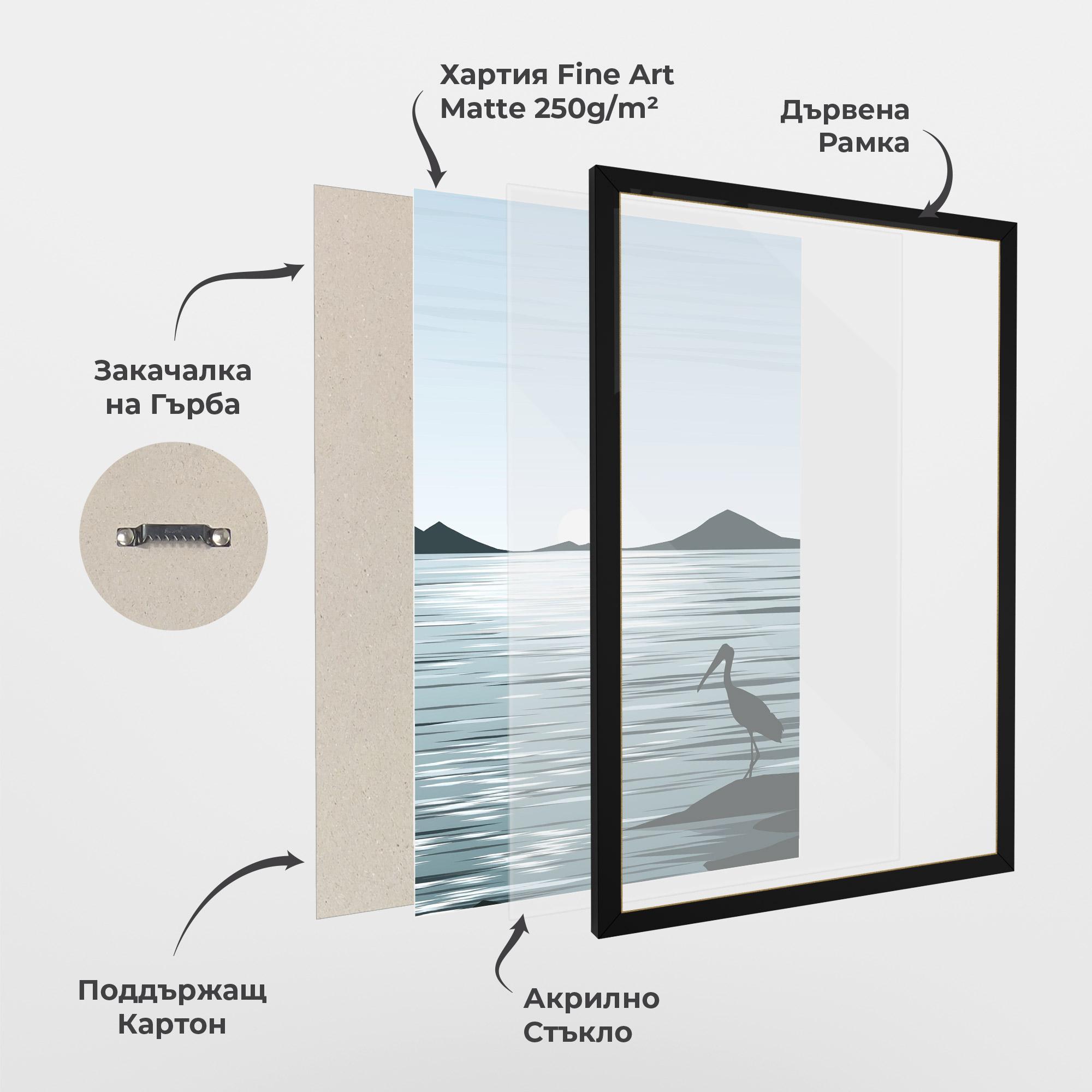 Рамкиран постер Sparkling Lake mockup 1