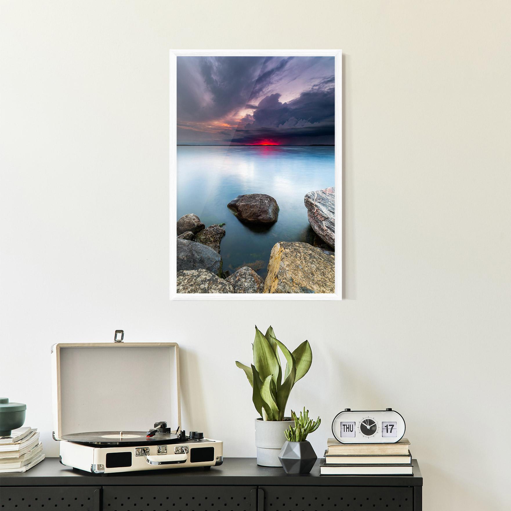 Рамкиран постер Lake Sunset mockup 2