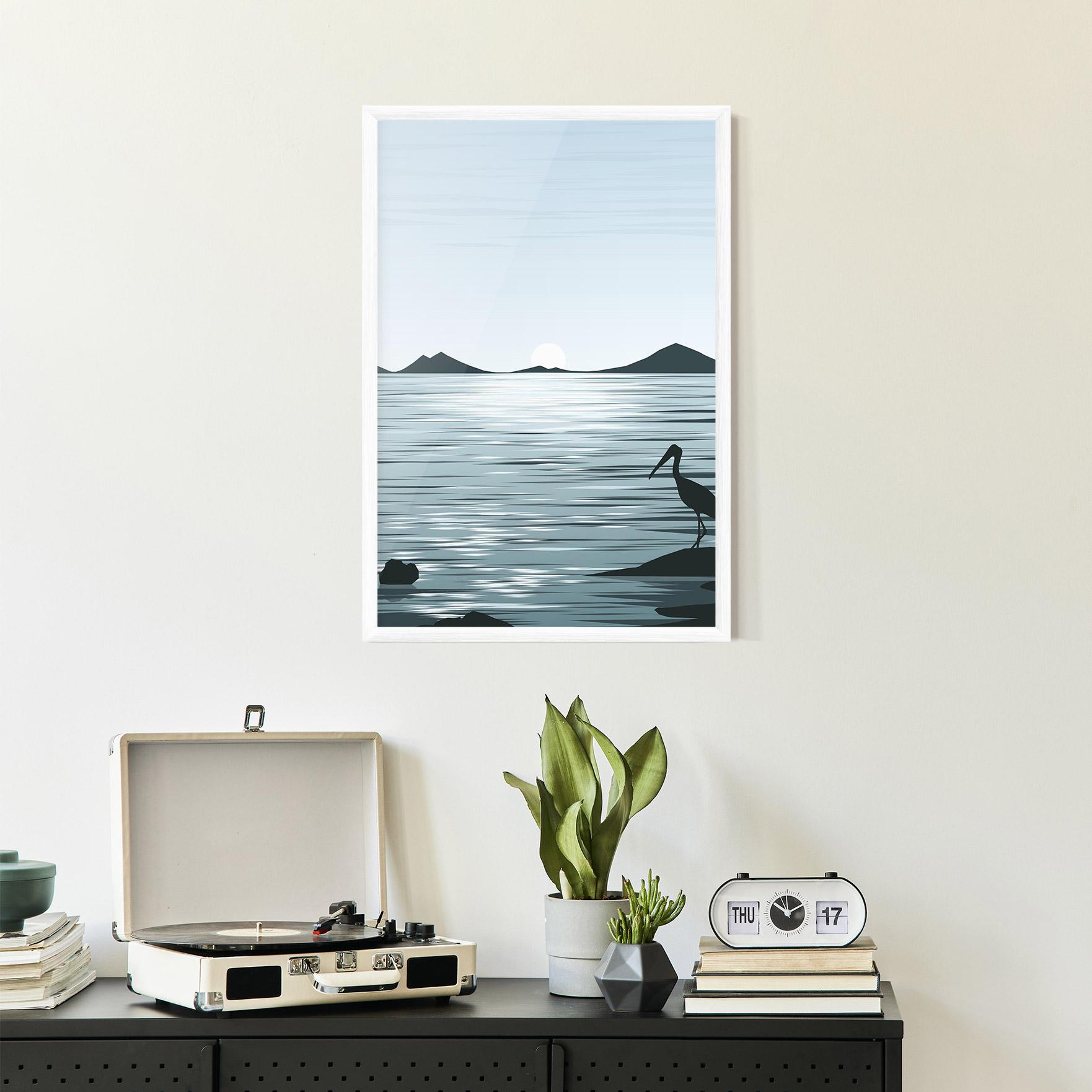 Рамкиран постер Sparkling_lake_view mockup 2