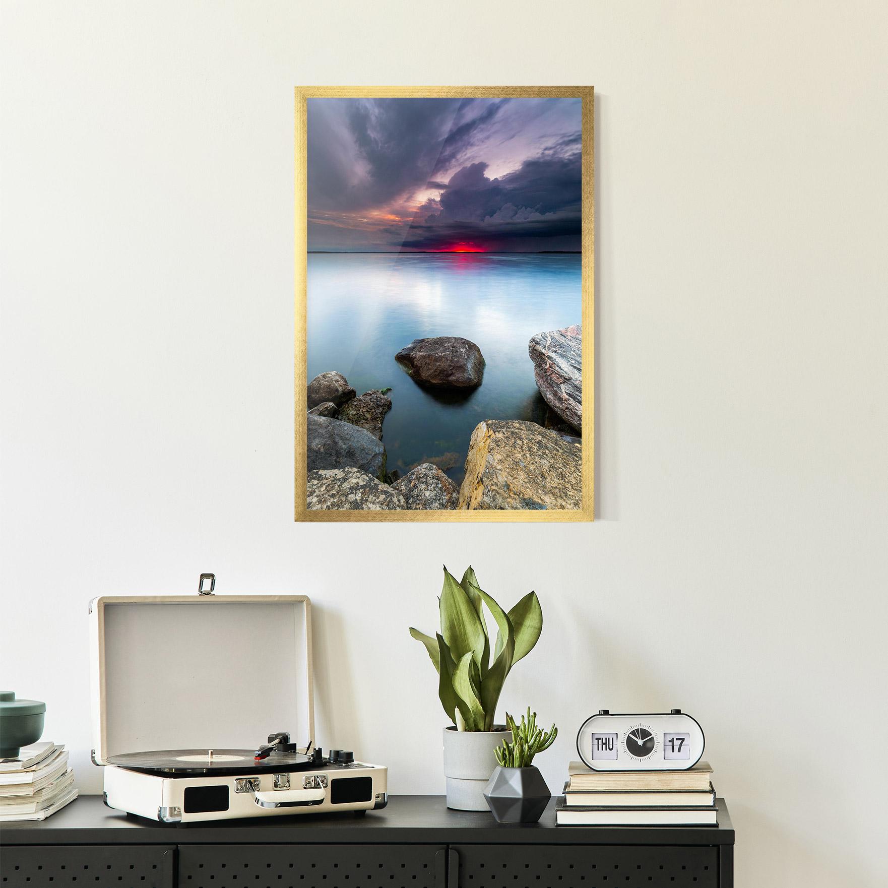 Рамкиран постер Lake Sunset mockup 2