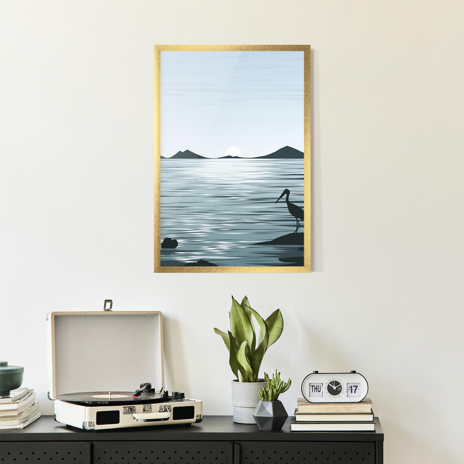 Рамкиран постер Sparkling_lake_view mockup 2