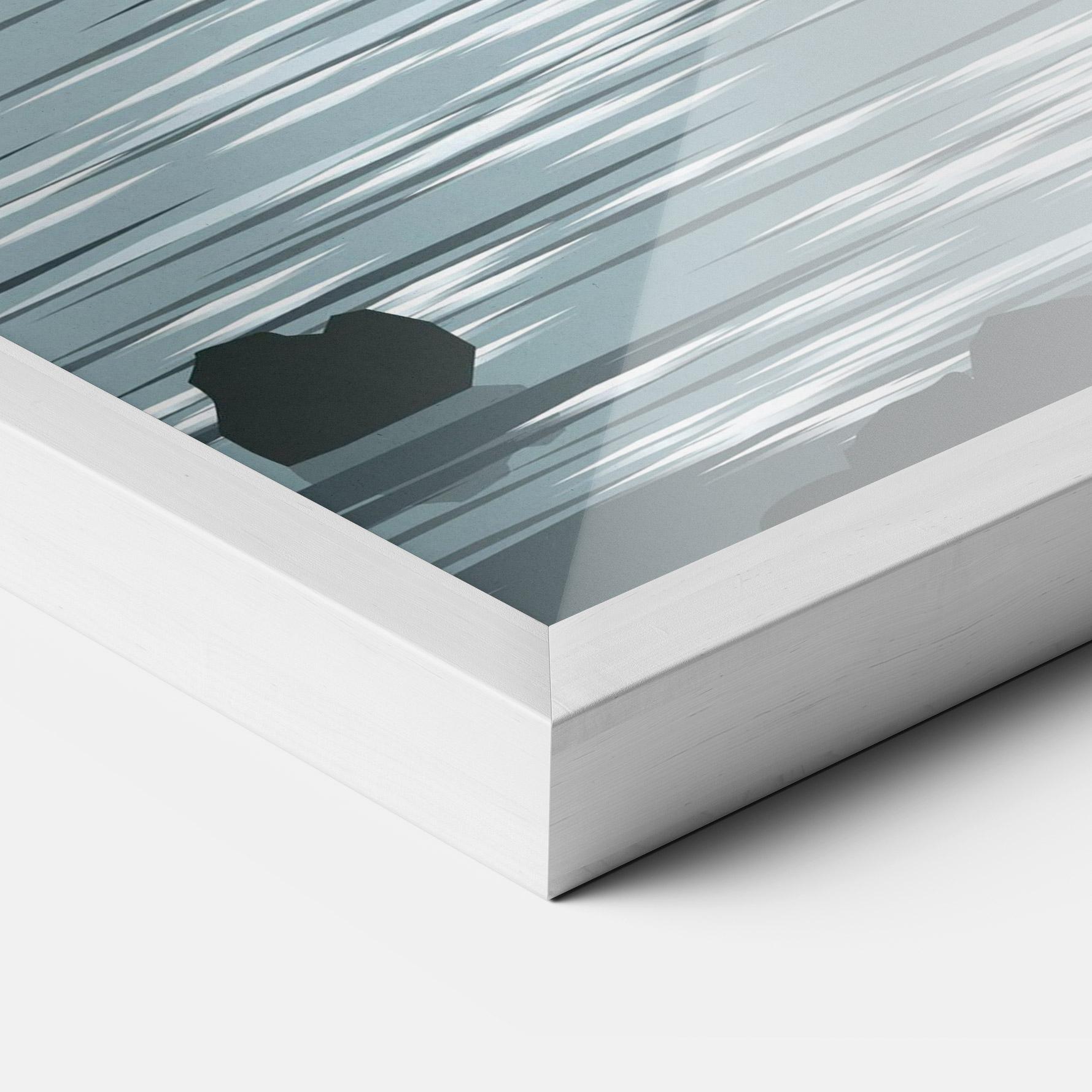 Рамкиран постер Sparkling_lake_view mockup 3