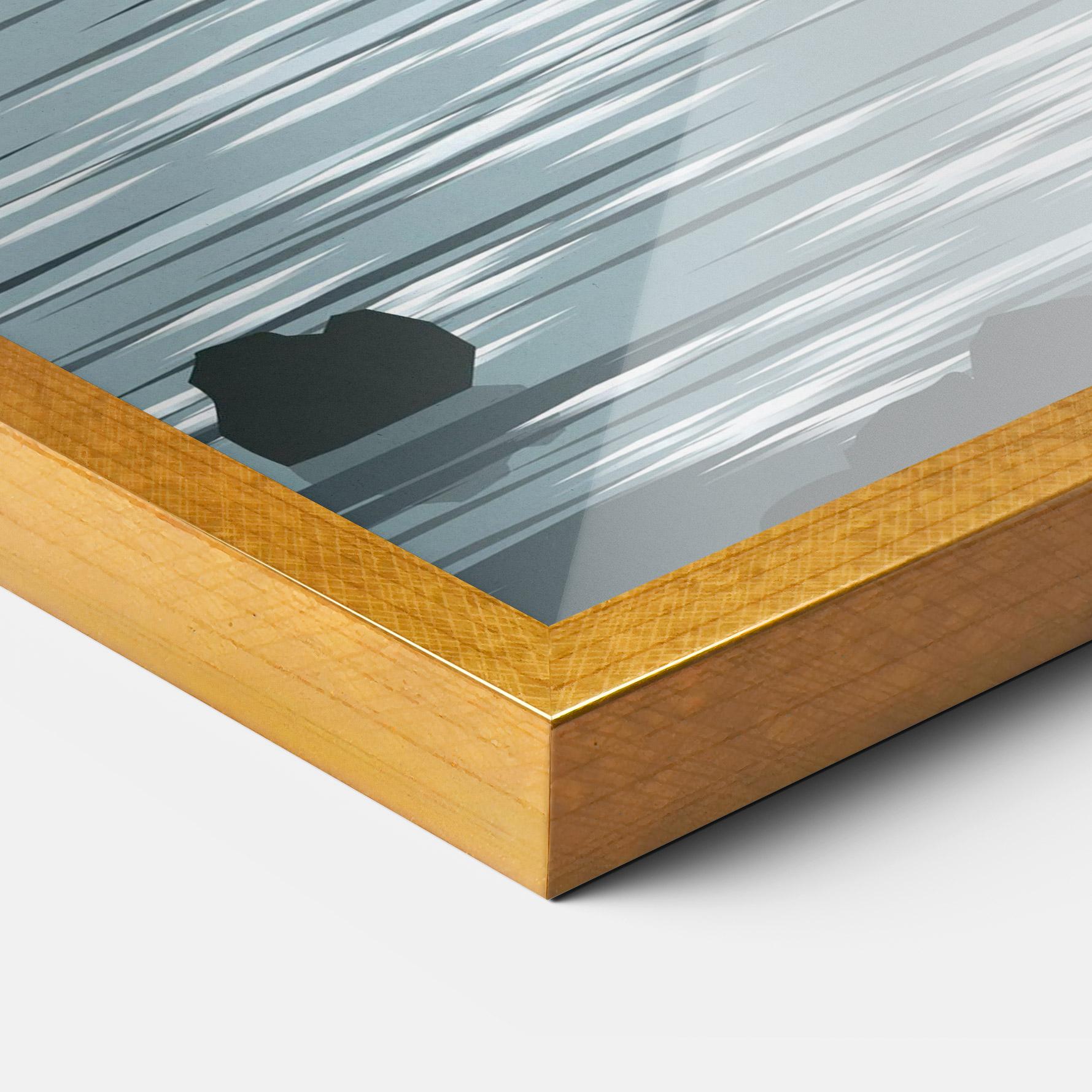 Рамкиран постер Sparkling_lake_view mockup 3