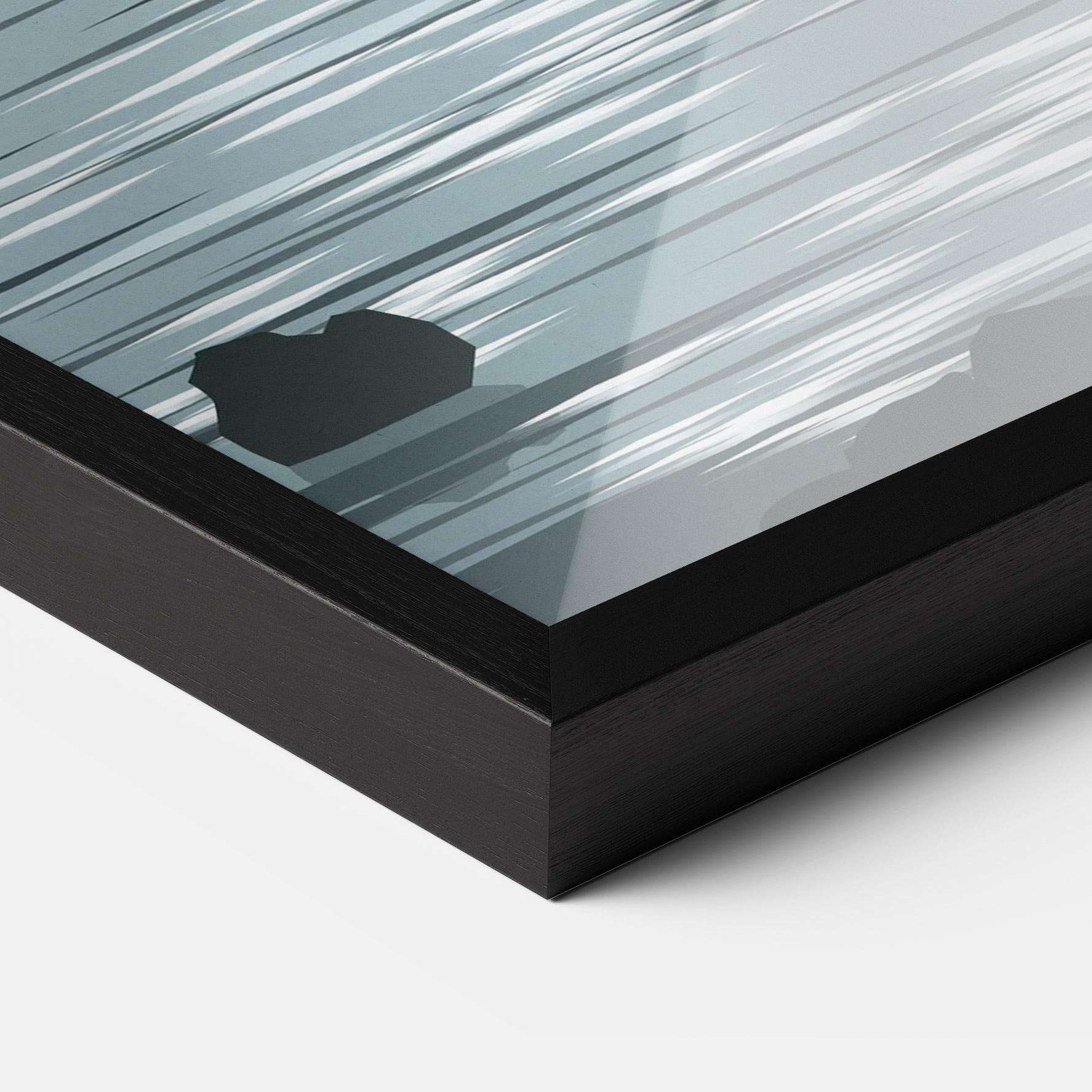 Рамкиран постер Sparkling_lake_view mockup 3