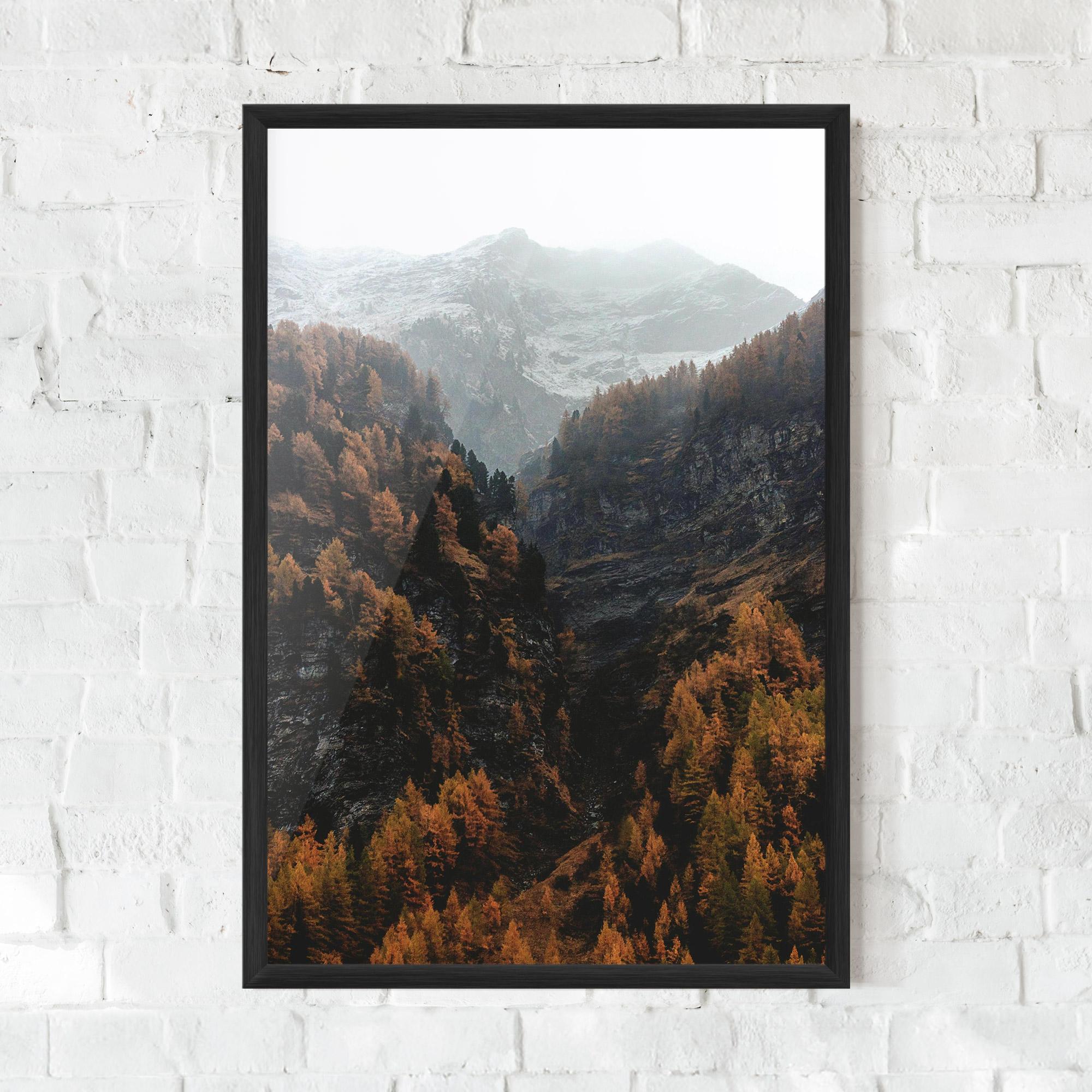 Рамкиран постер Autumn Mountain mockup 0