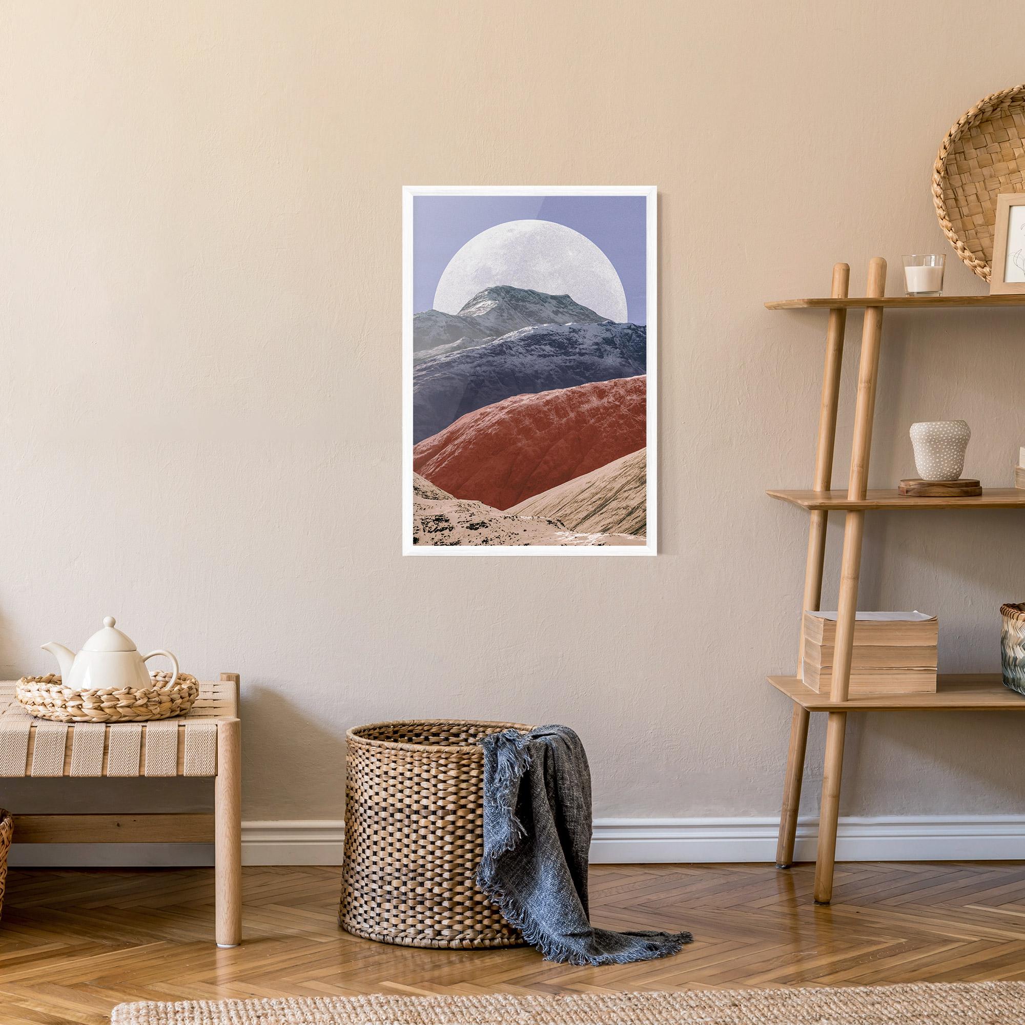 Рамкиран постер Moon Mountain Art mockup 9