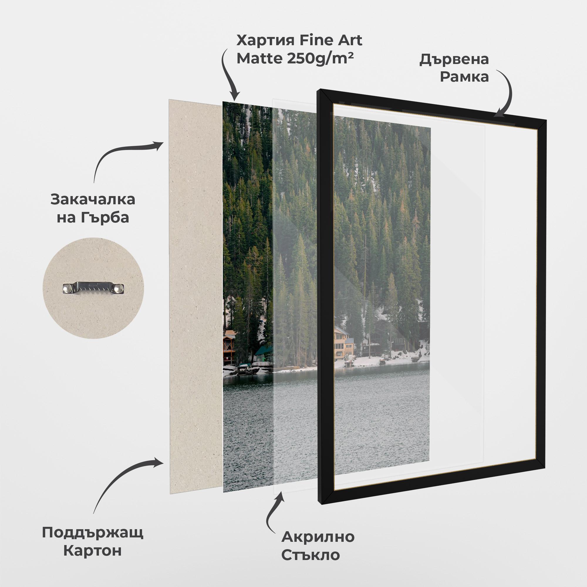 Рамкиран постер Peacefull Place mockup 1