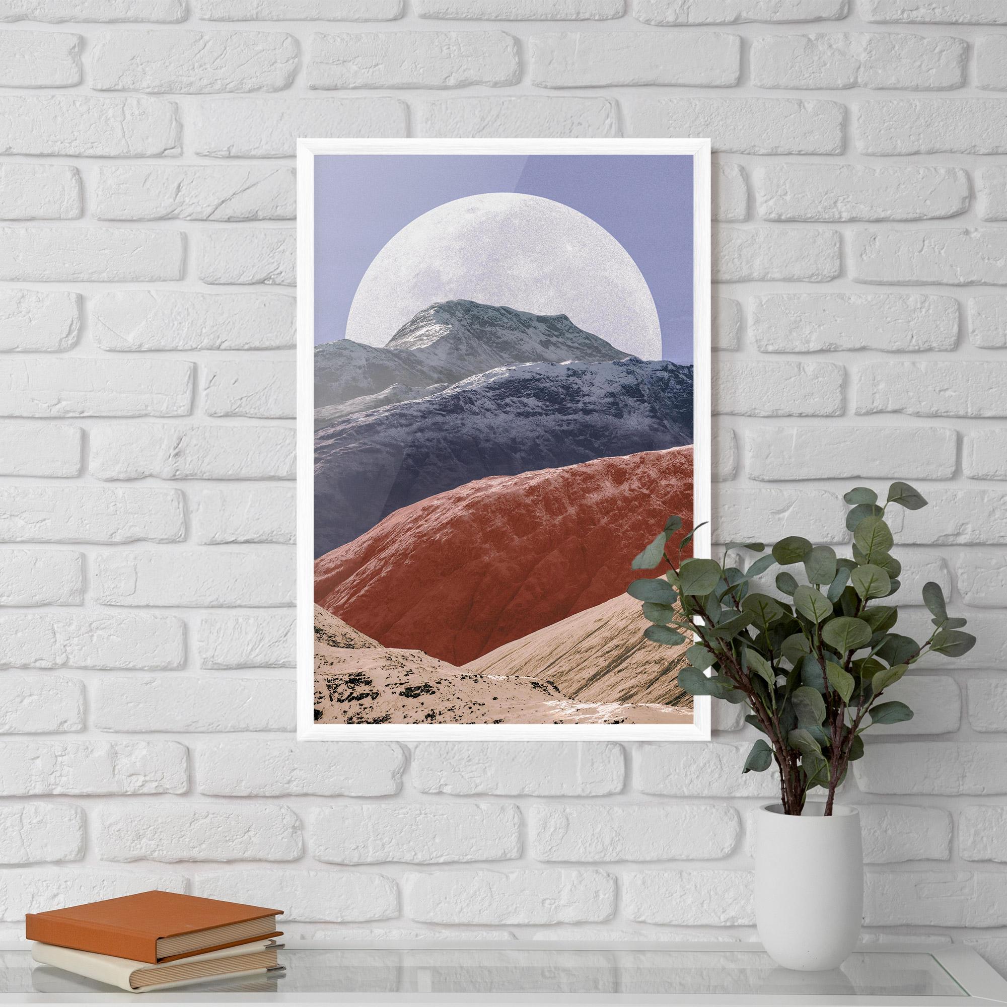 Рамкиран постер Moon Mountain Art mockup 5