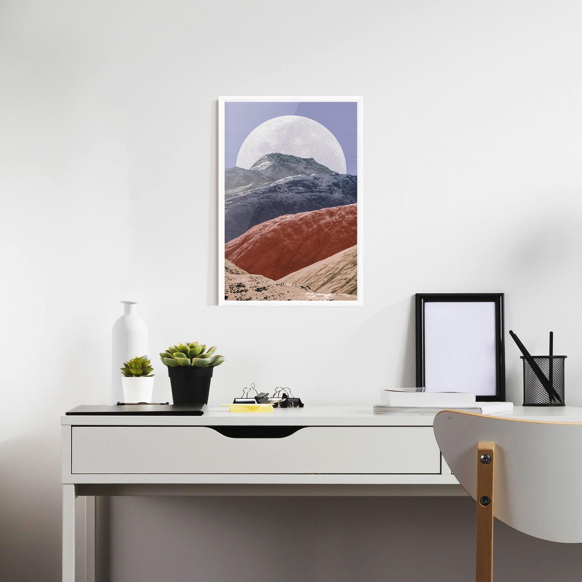 Рамкиран постер Moon Mountain Art mockup 7