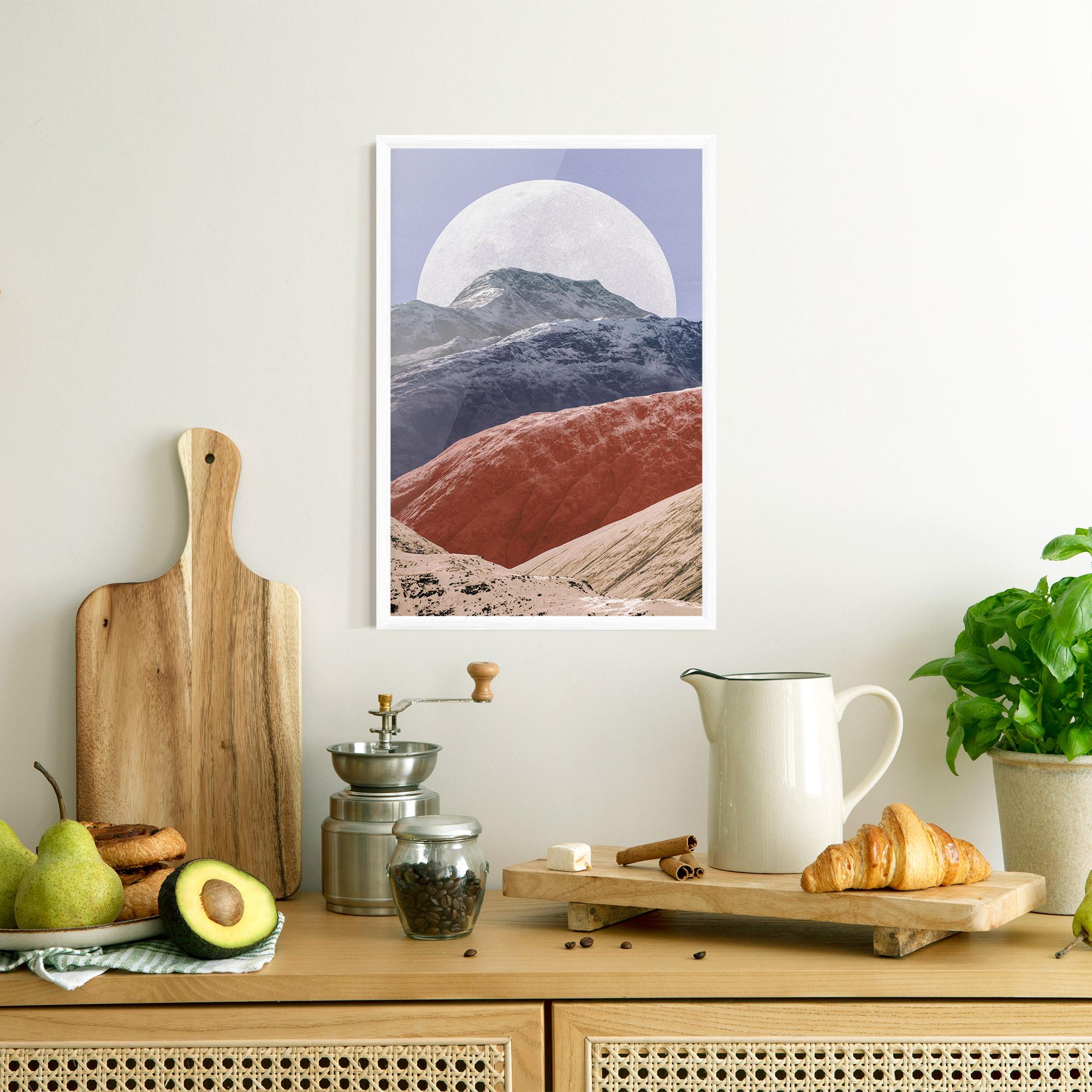 Рамкиран постер Moon Mountain Art mockup 8