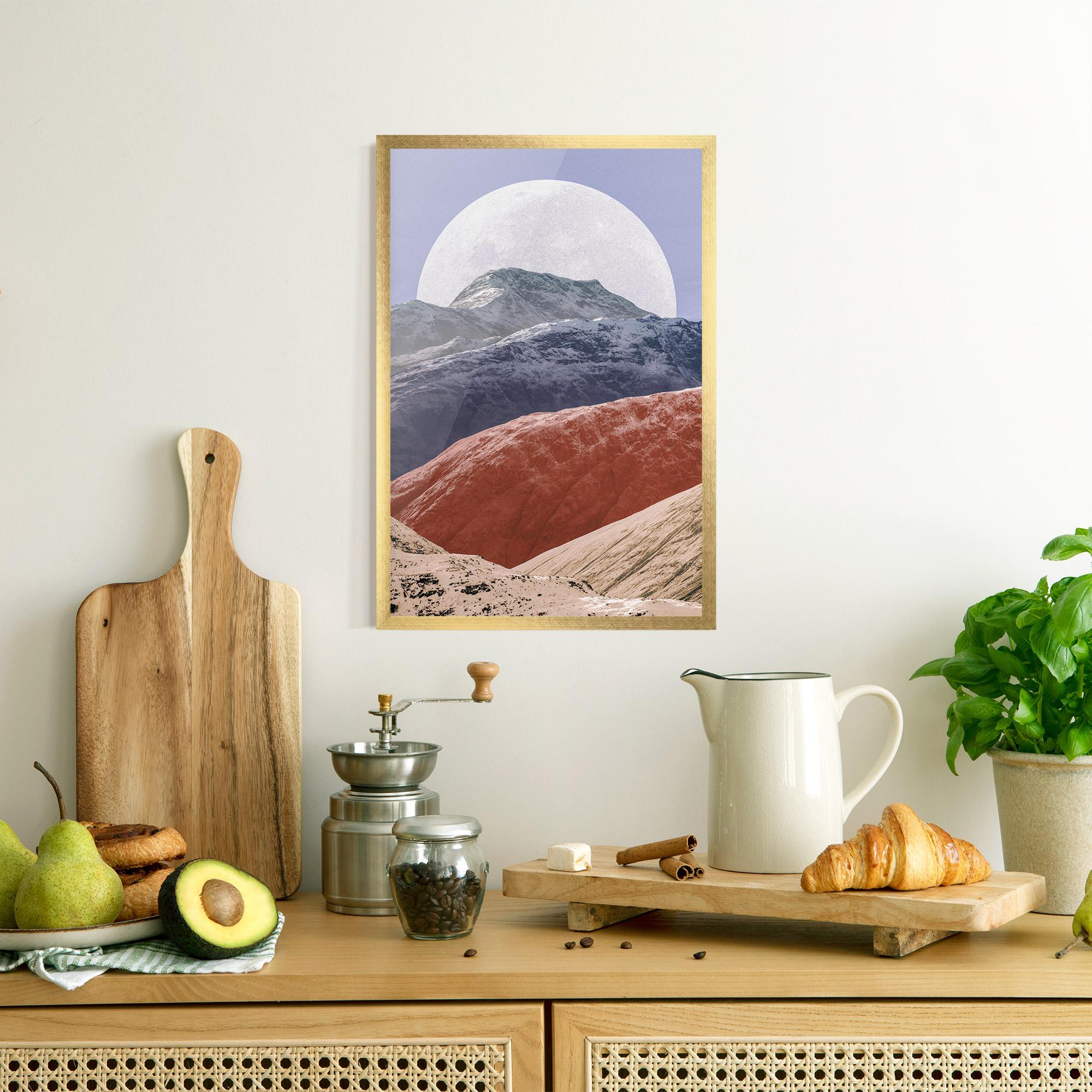 Рамкиран постер Moon Mountain Art mockup 8