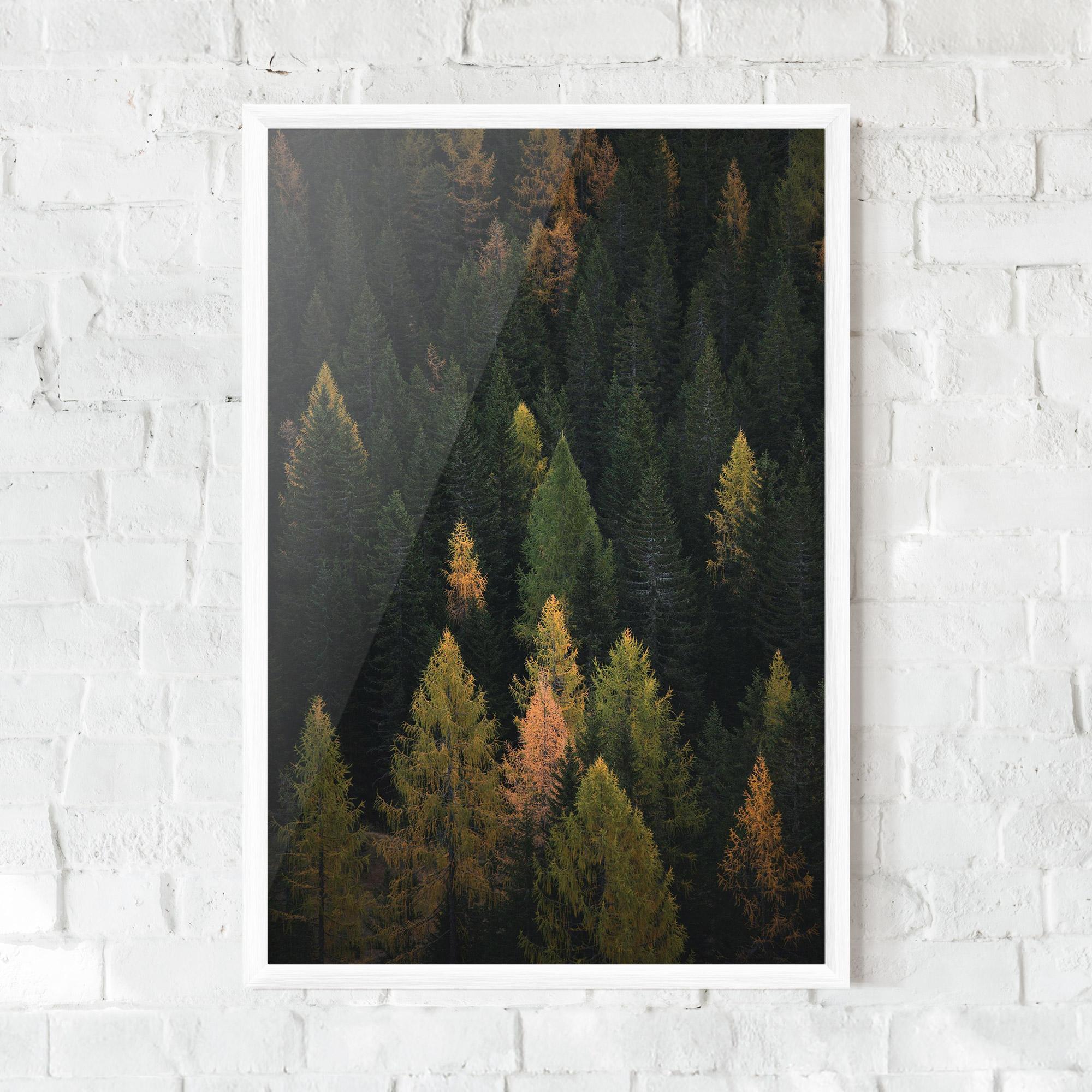 Рамкиран постер Color Mix Tree mockup 0