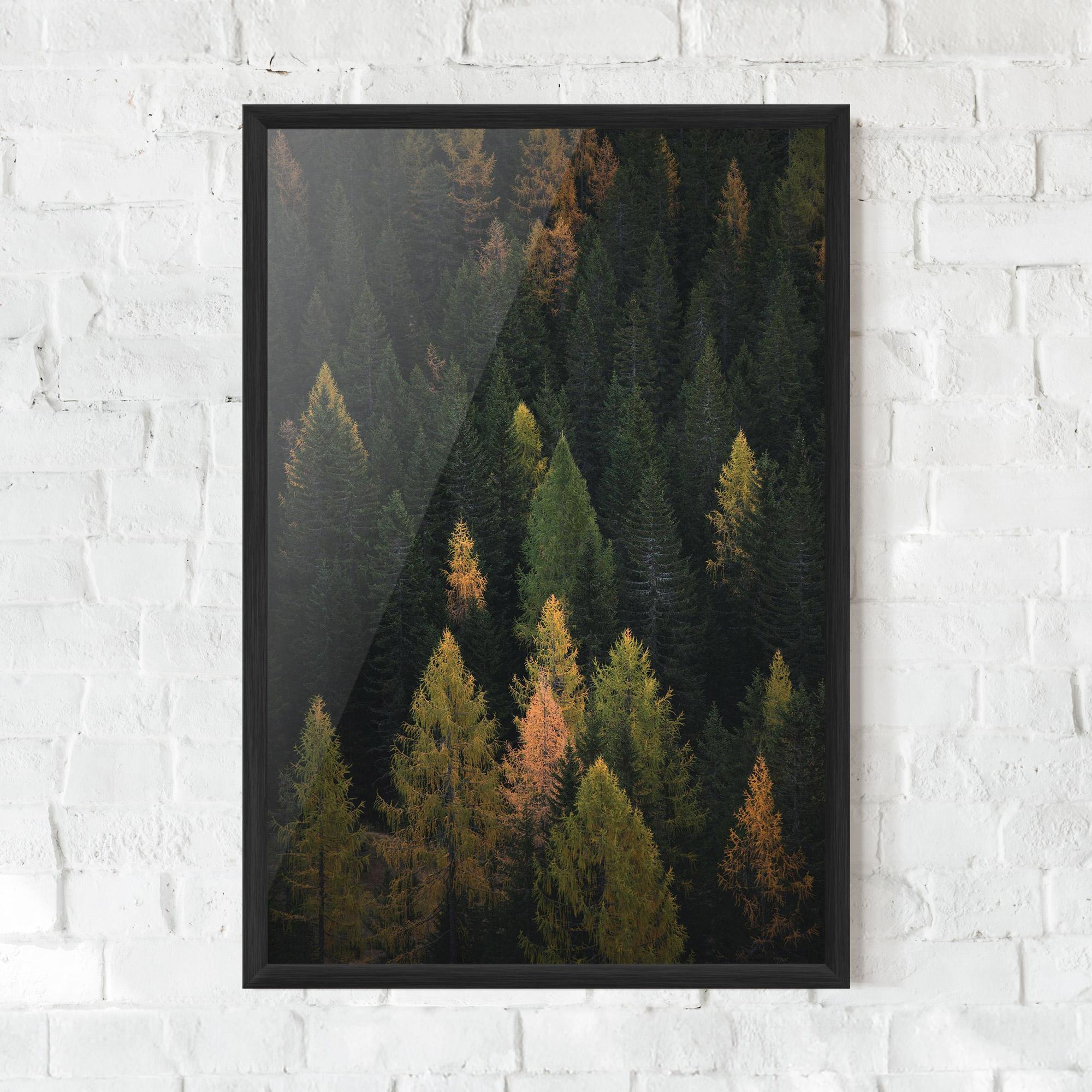 Рамкиран постер Color Mix Tree mockup 0