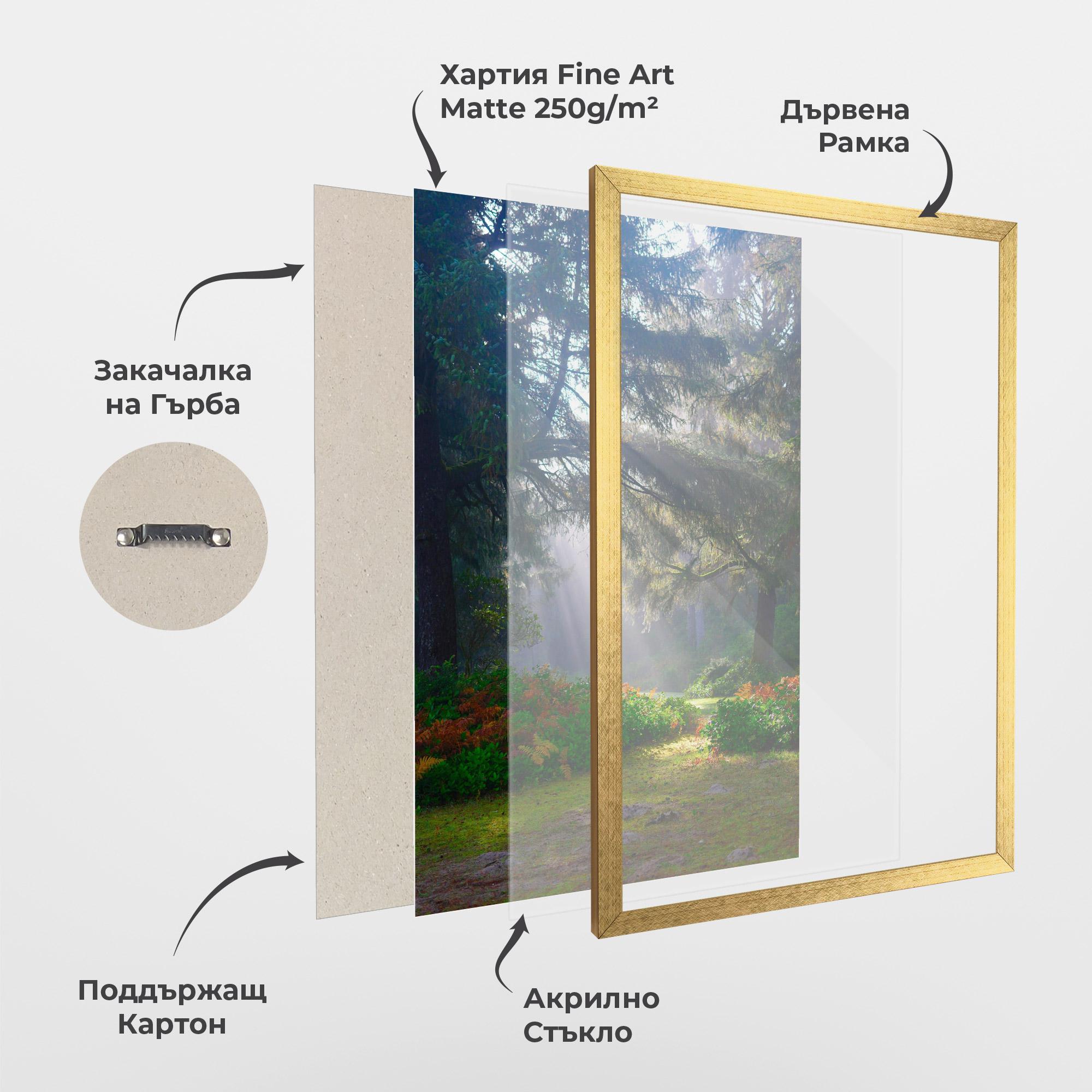 Рамкиран постер Forest Light mockup 1