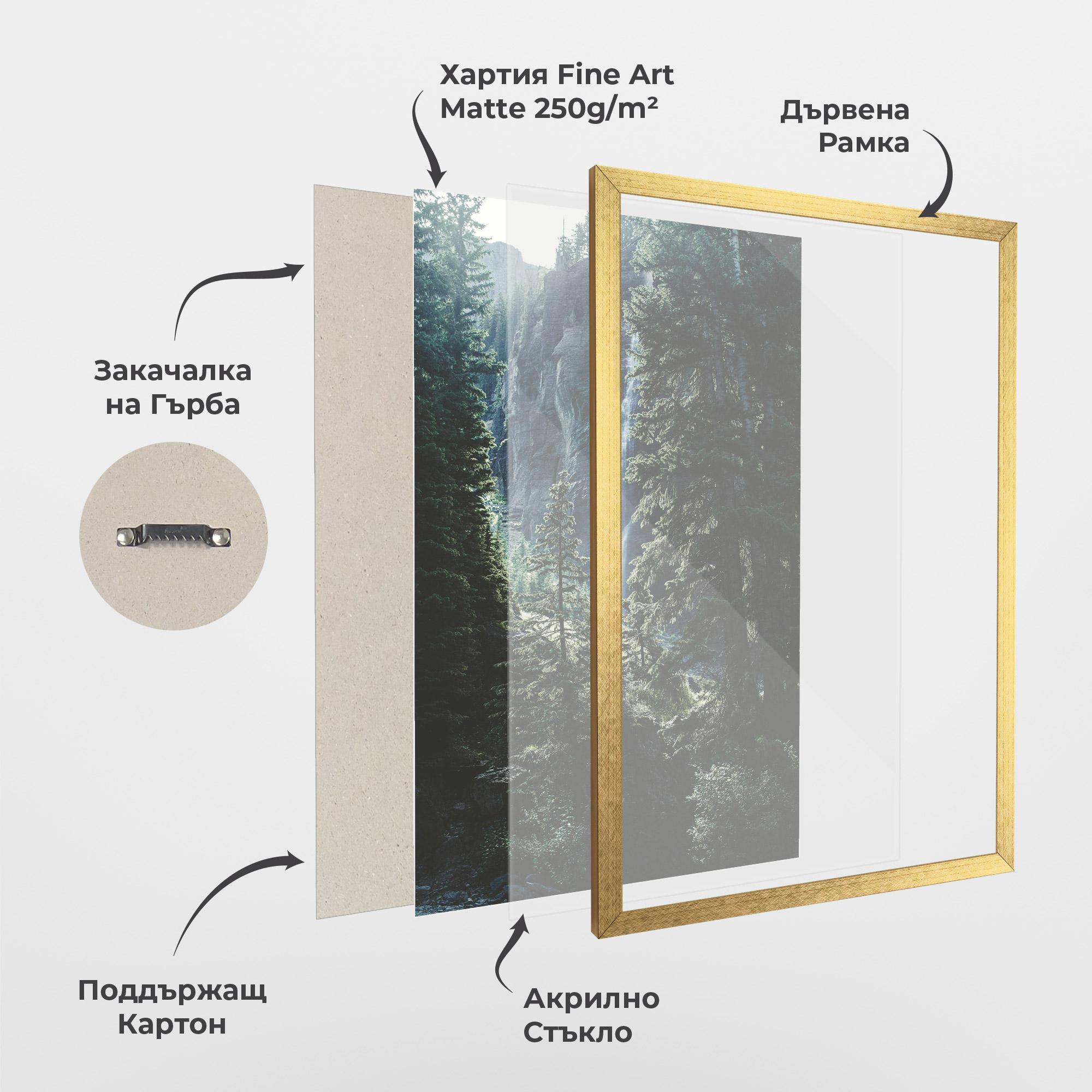 Рамкиран постер Forest Vibes mockup 1