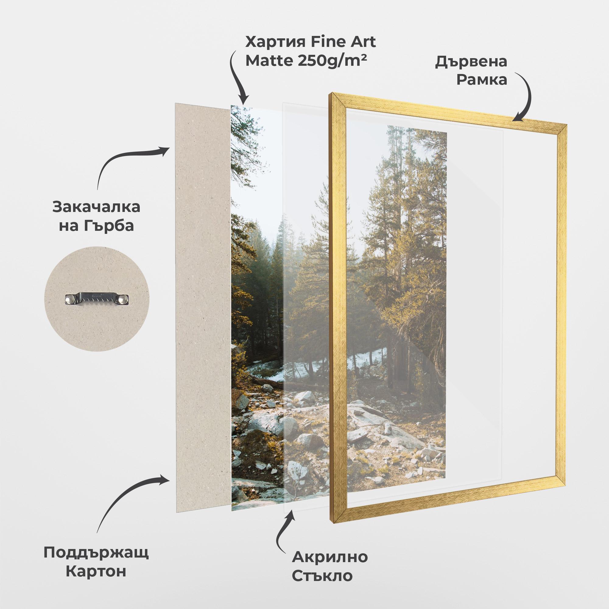 Рамкиран постер Rock Forest View mockup 1