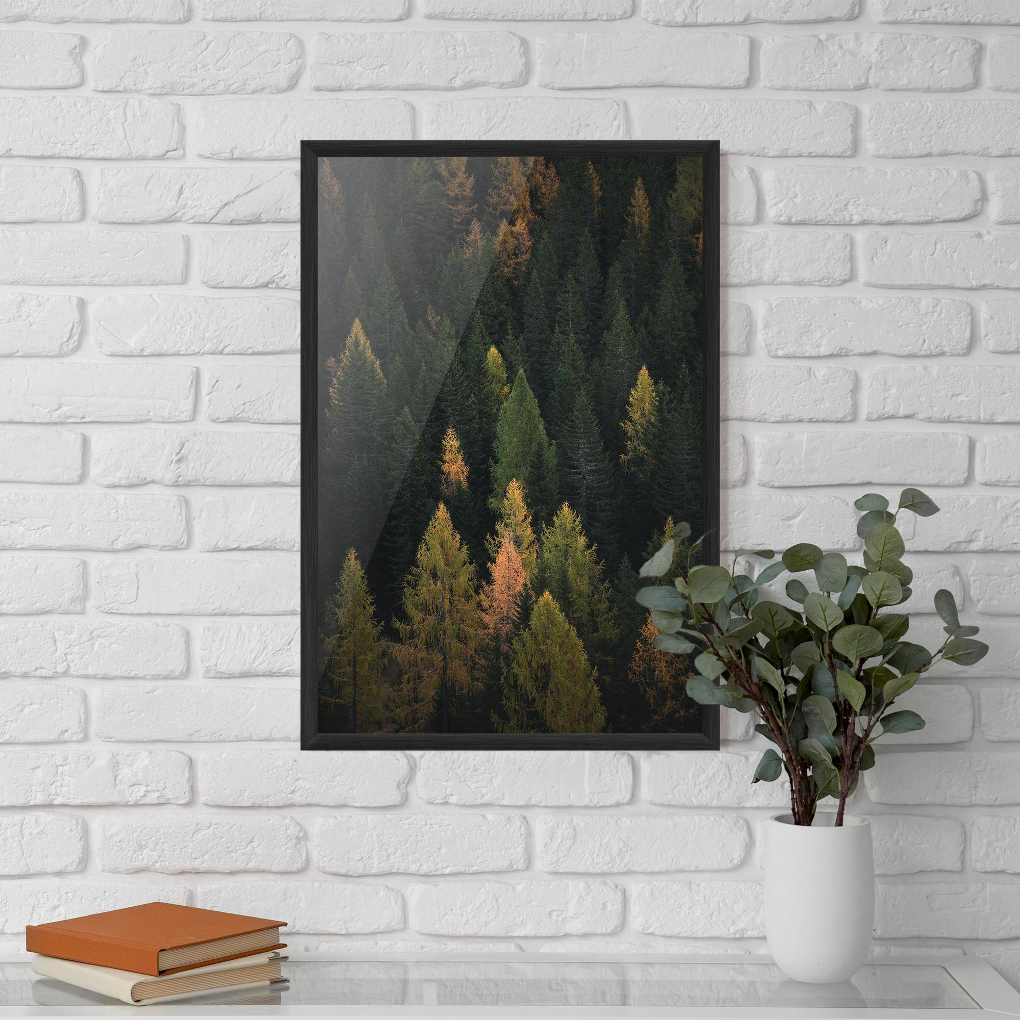 Рамкиран постер Color Mix Tree mockup 5