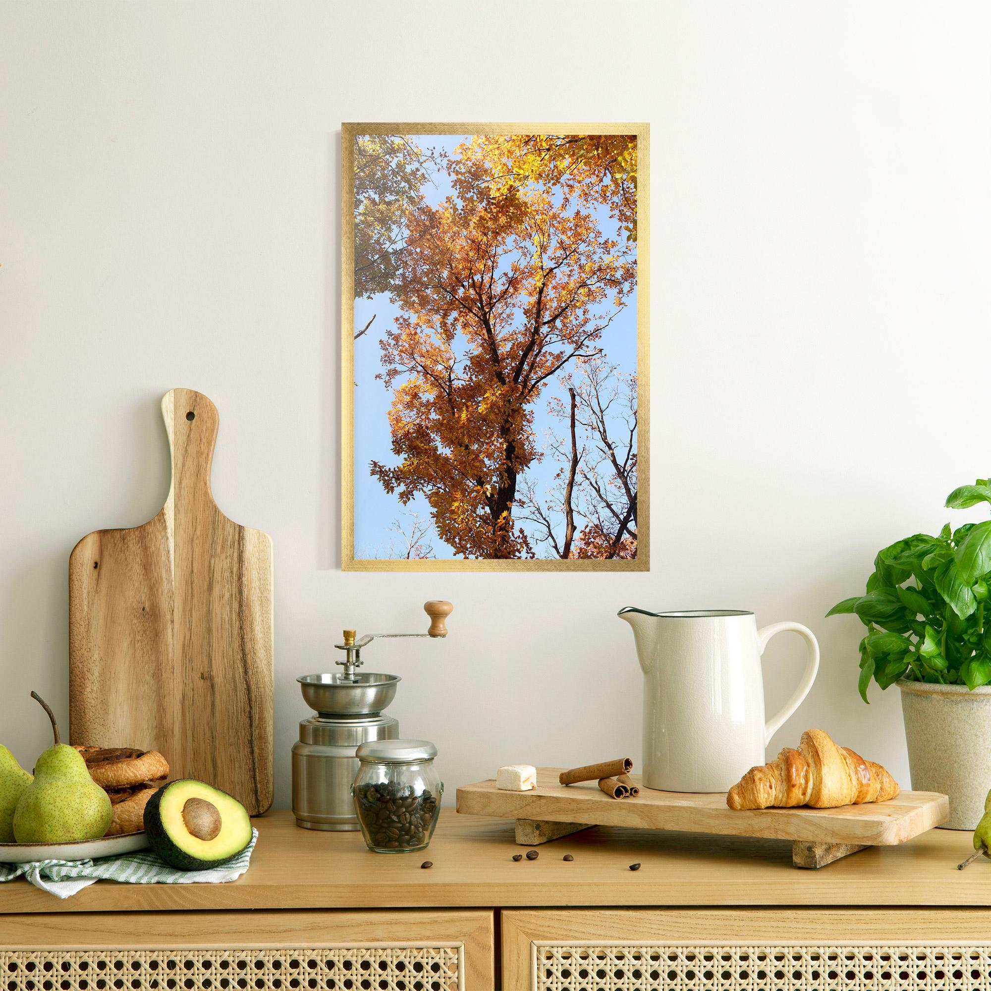 Рамкиран постер Yellow Tree Forest mockup 8