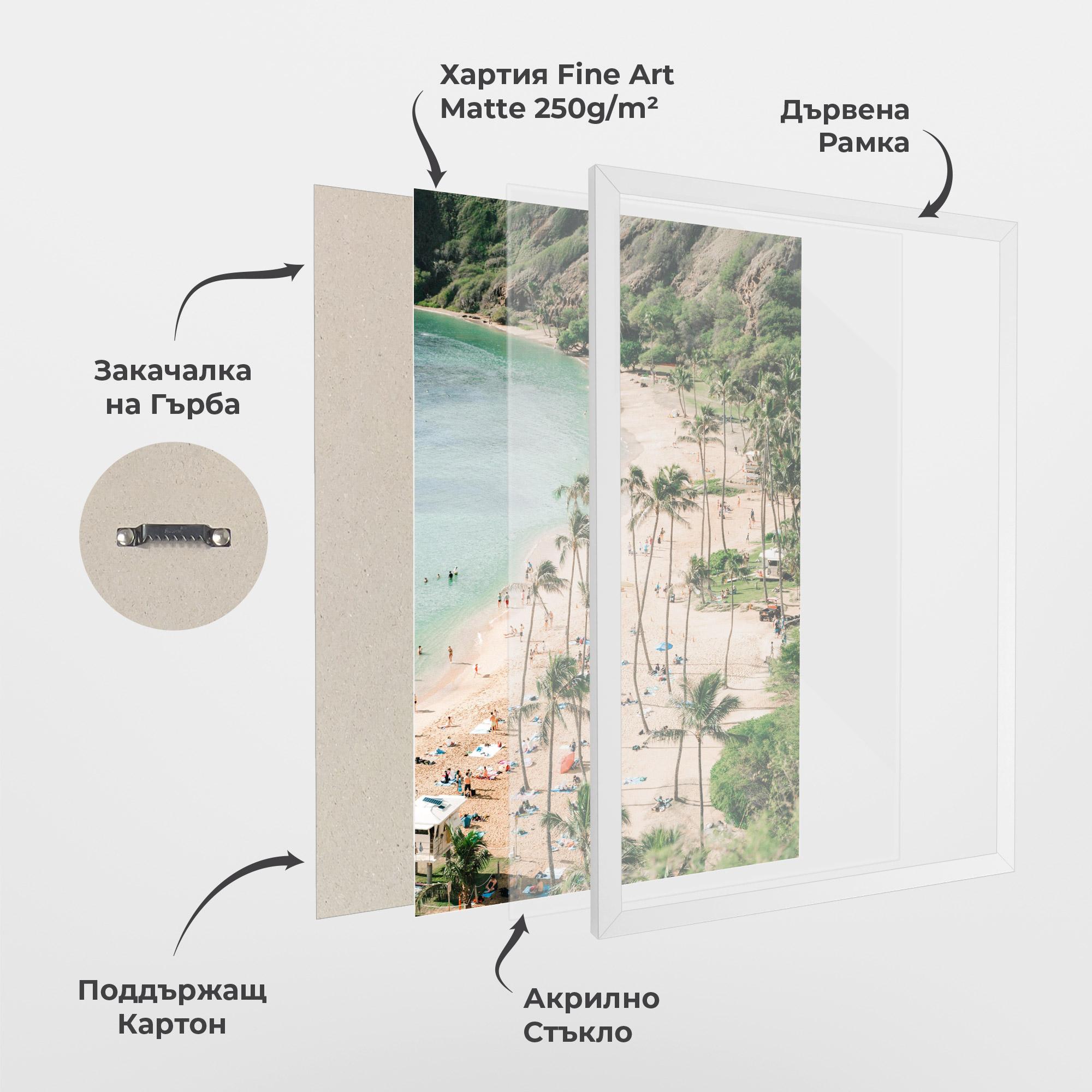 Рамкиран постер Beach Day mockup 1