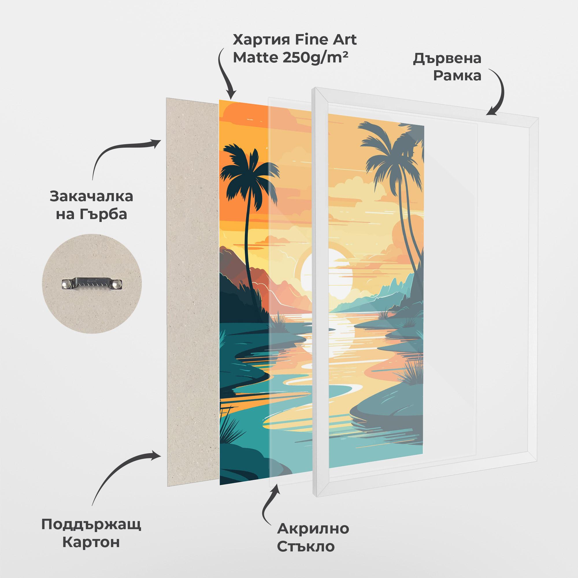 Рамкиран постер Beach Water mockup 1