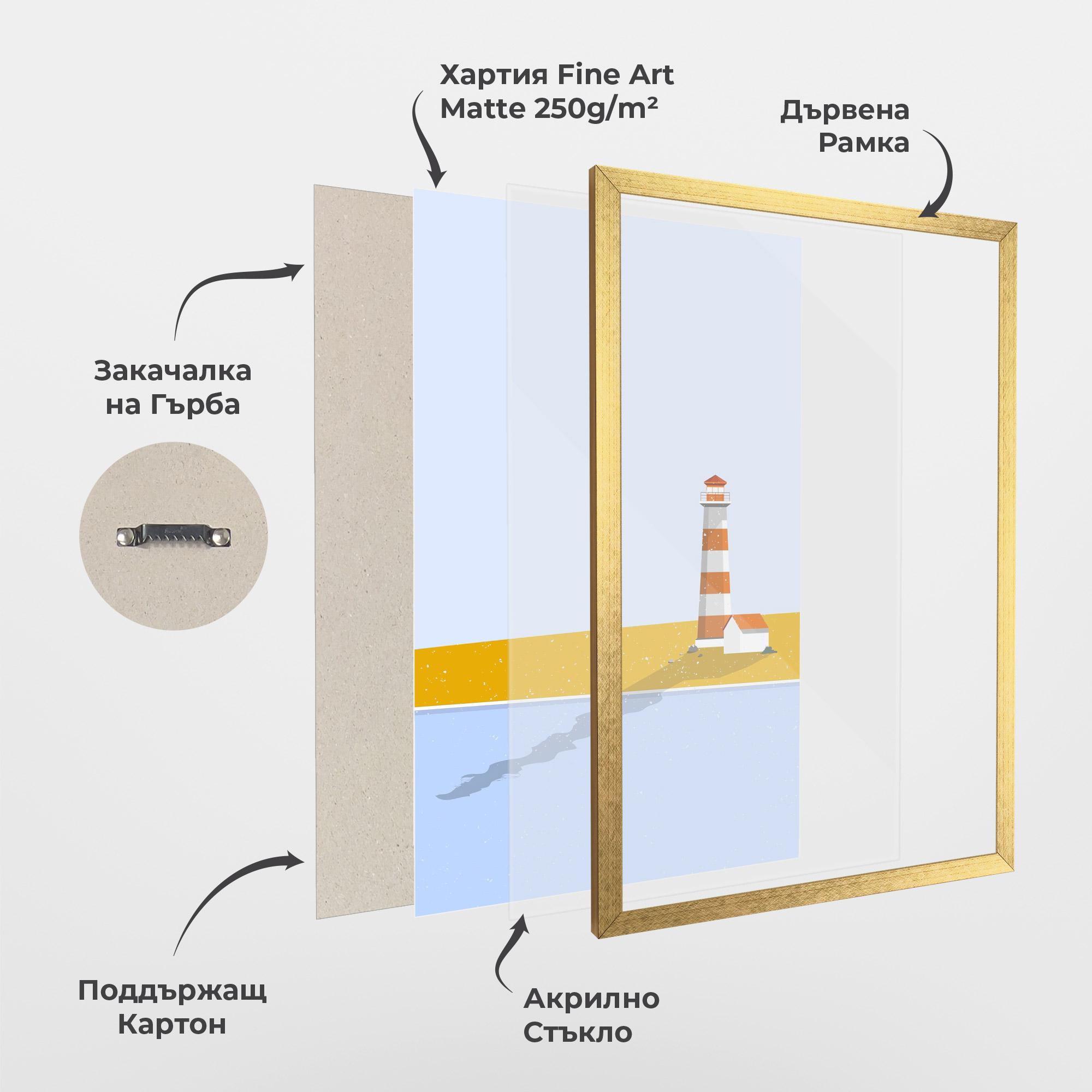 Рамкиран постер Beach Tower mockup 1