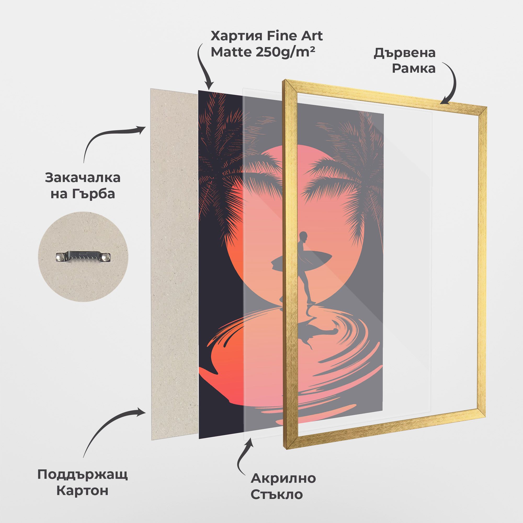 Orange Surfer Art mockup 1