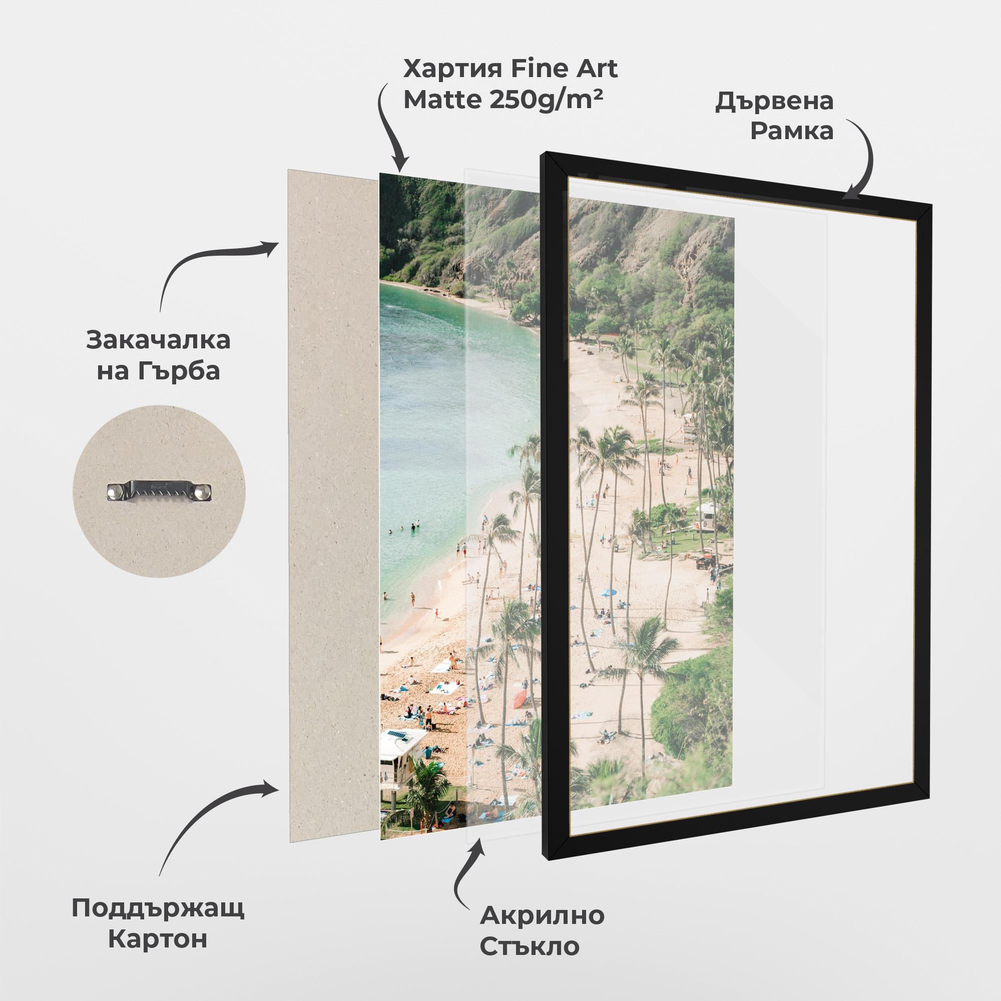 Рамкиран постер Beach Day mockup 1