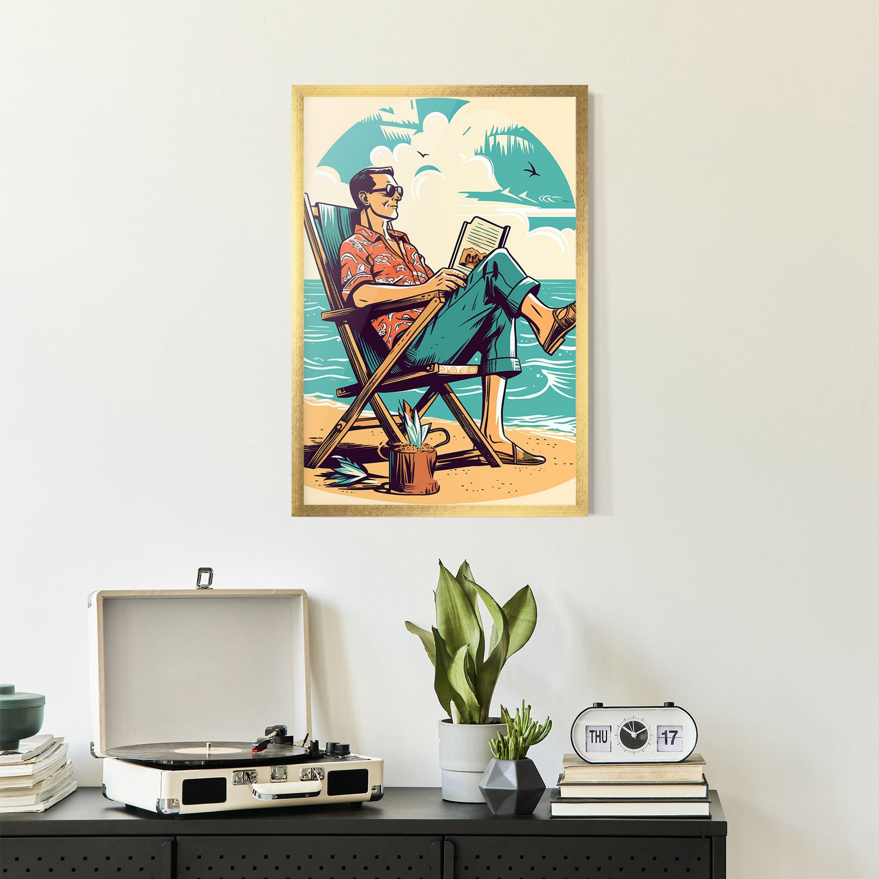 Рамкиран постер Beach Relax mockup 2