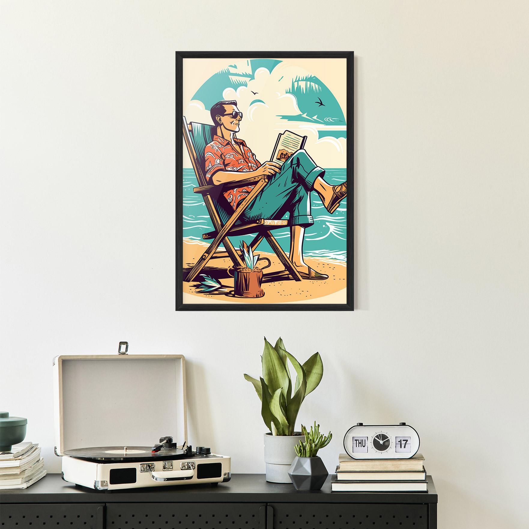 Рамкиран постер Beach Relax mockup 2