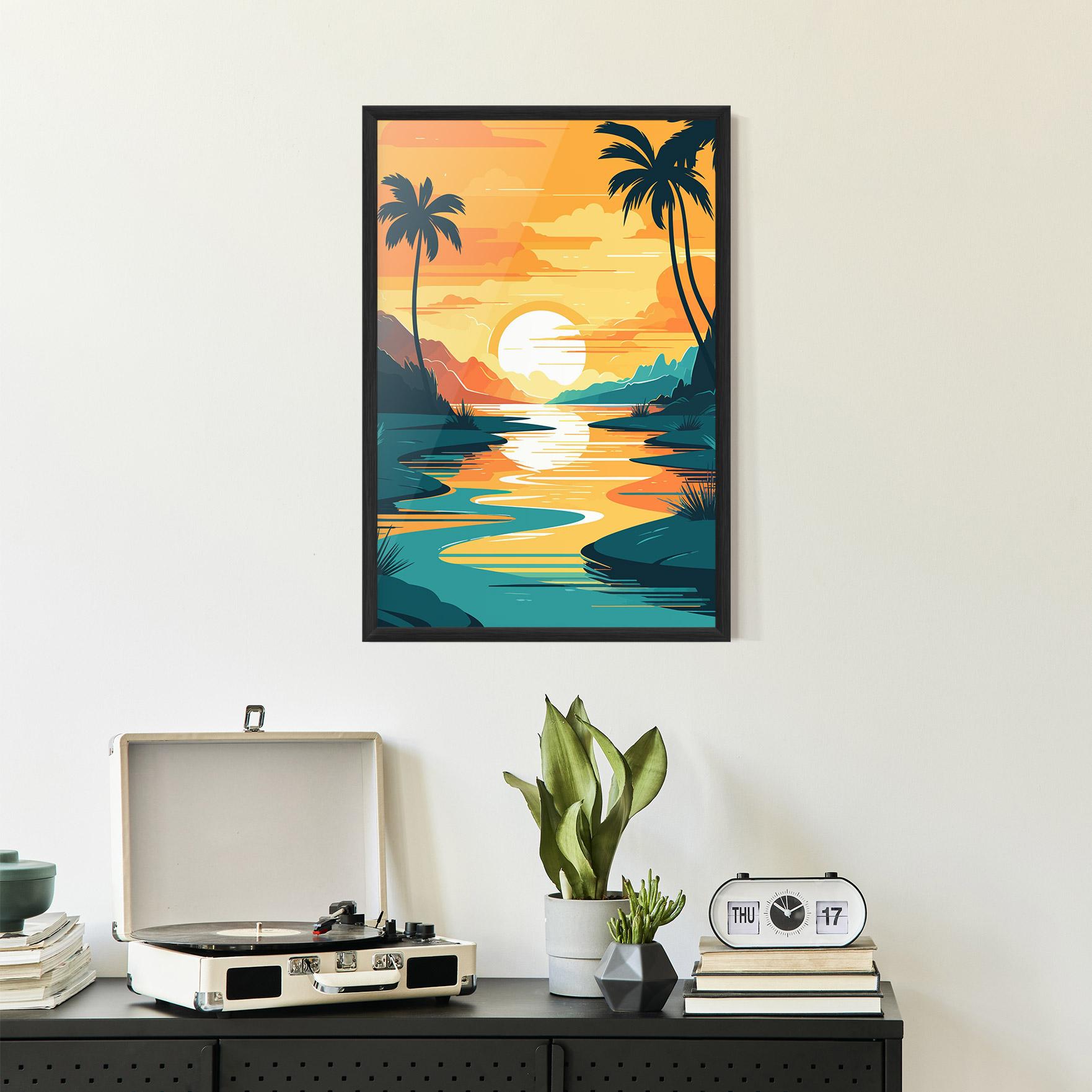 Рамкиран постер Beach Water mockup 2