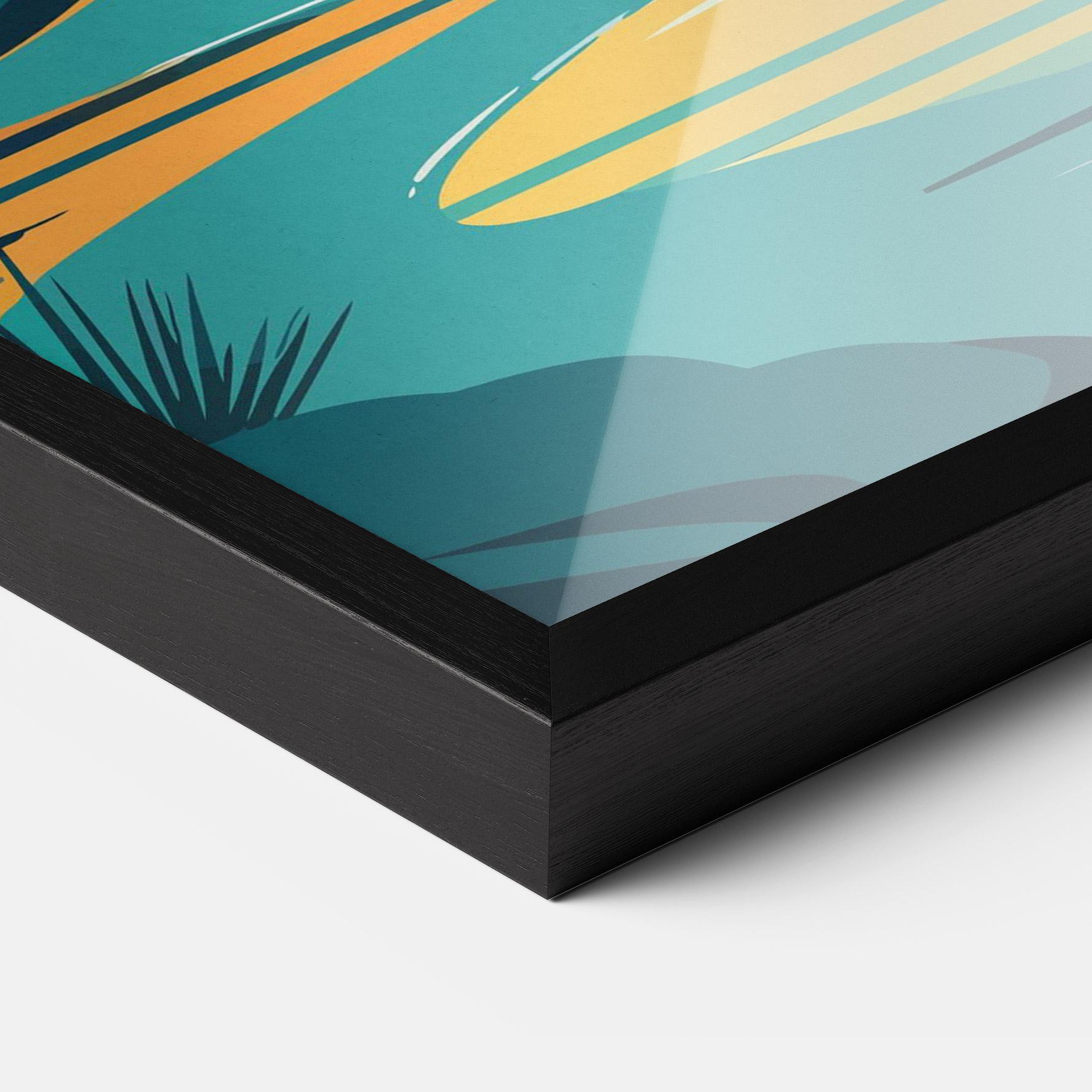 Рамкиран постер Beach Water mockup 3